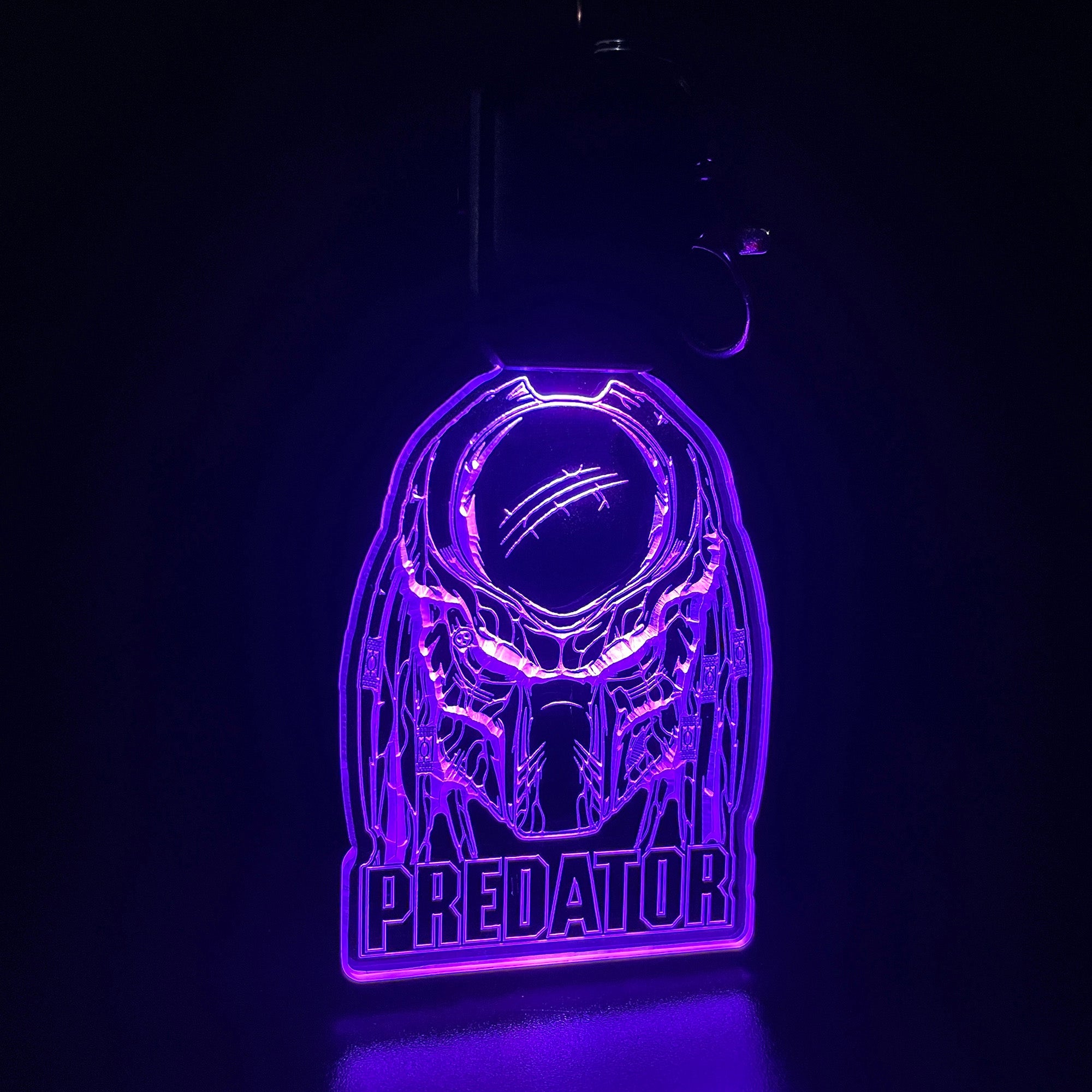 Predator LED Light Acrylic Keychain