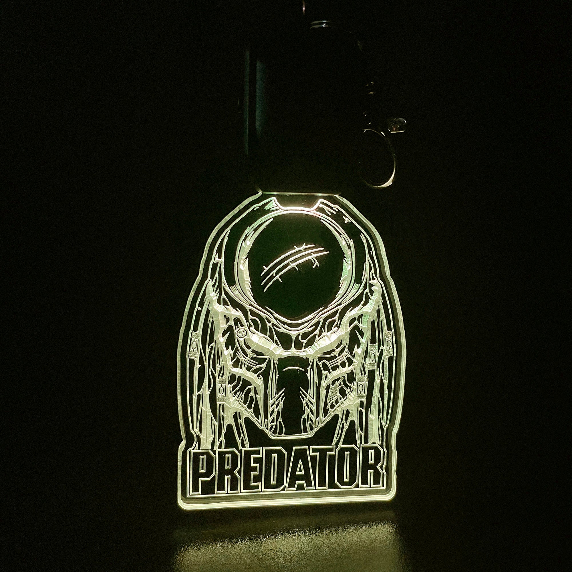Predator LED Light Acrylic Keychain