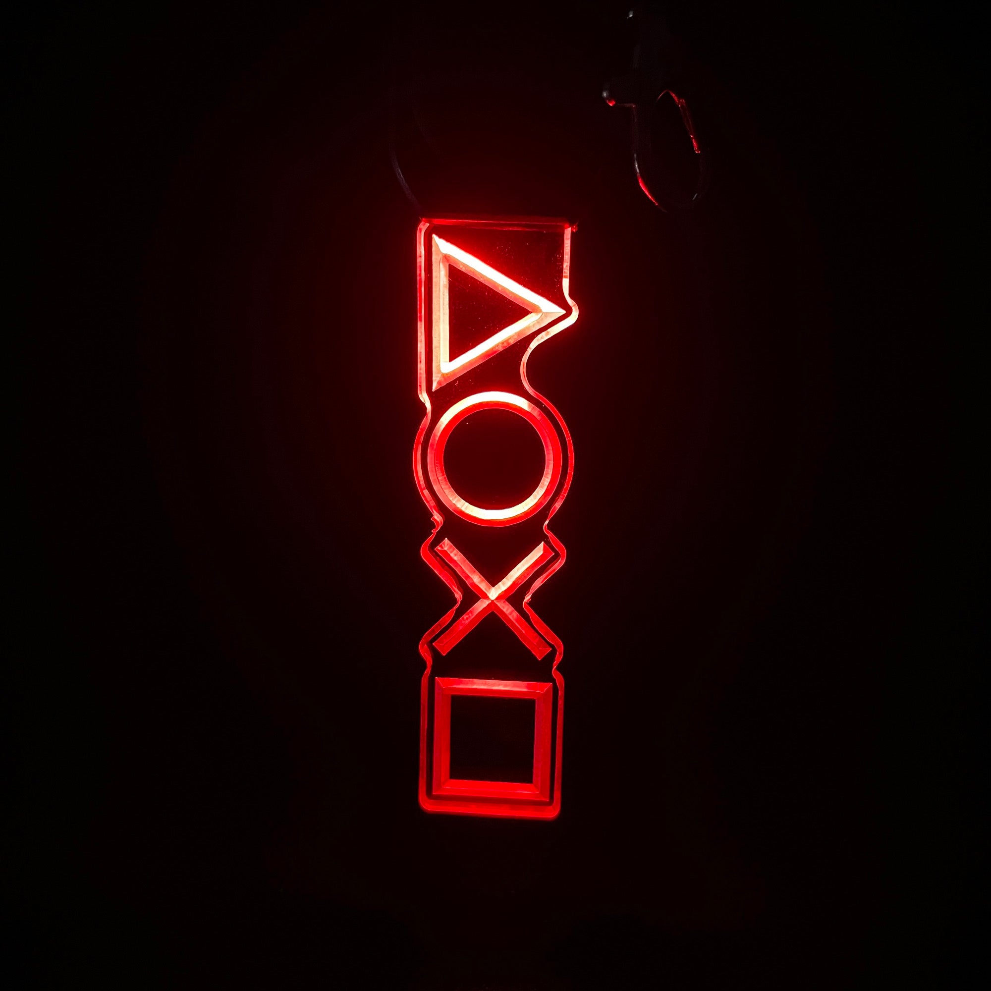 Playstation Icon LED Light Acrylic Keychain