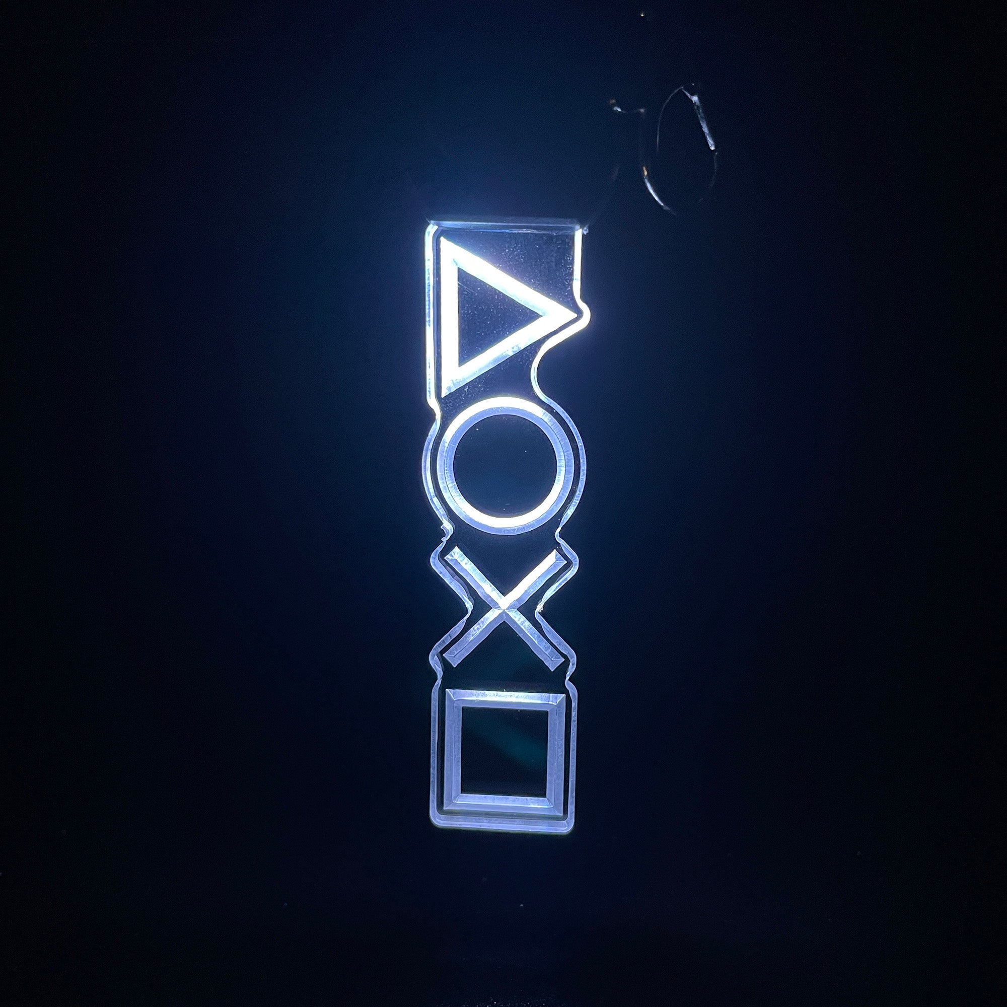 Playstation Icon LED Light Acrylic Keychain