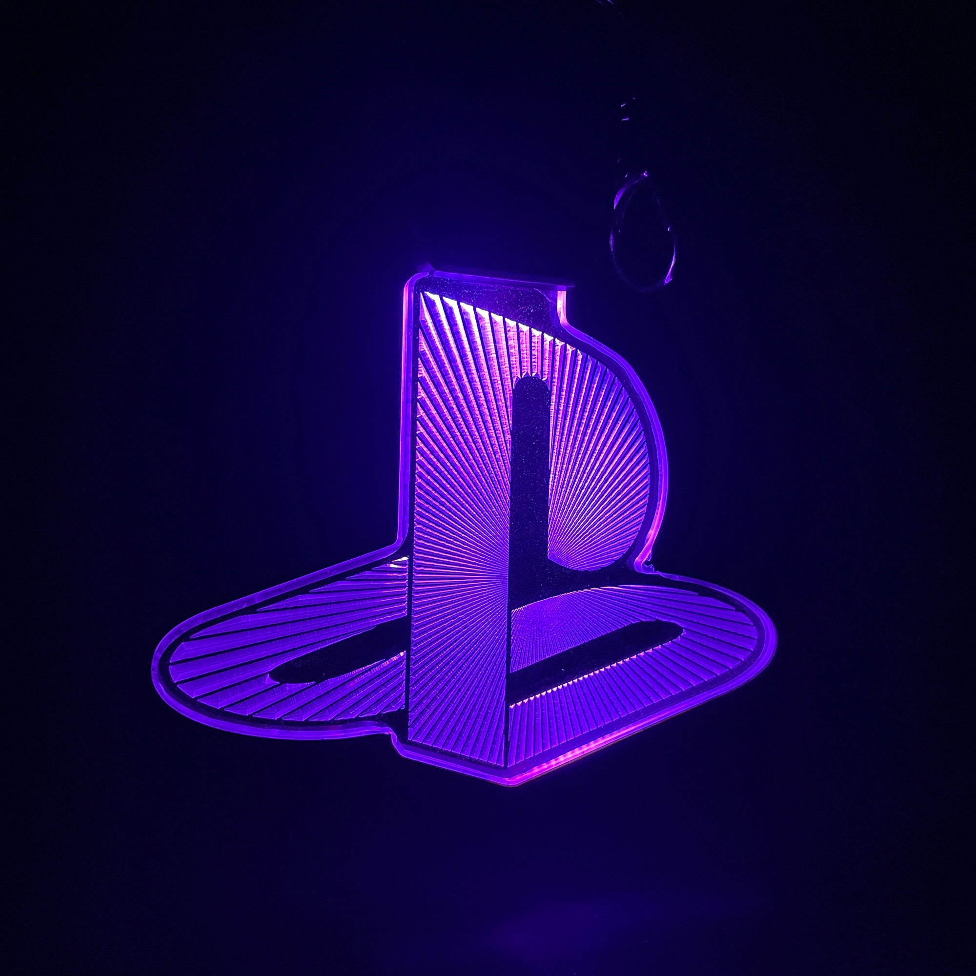 Playstation Icon LED Light Acrylic Keychain