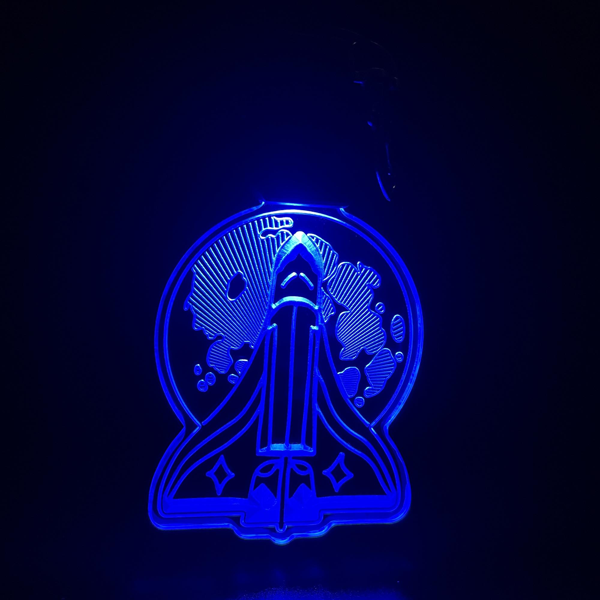The Last of Us Spaceship LED Light Acrylic Keychain