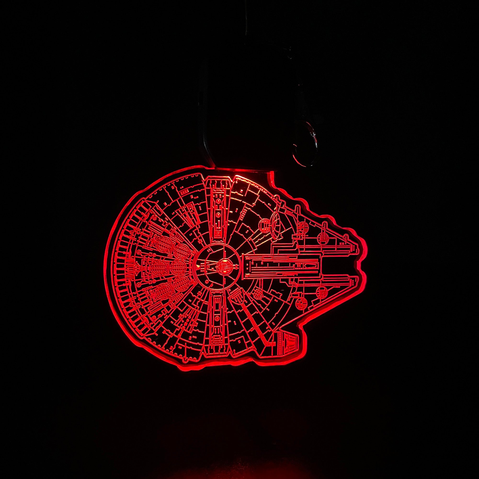 Star Wars Millennium Falcon LED Light Acrylic Keychain