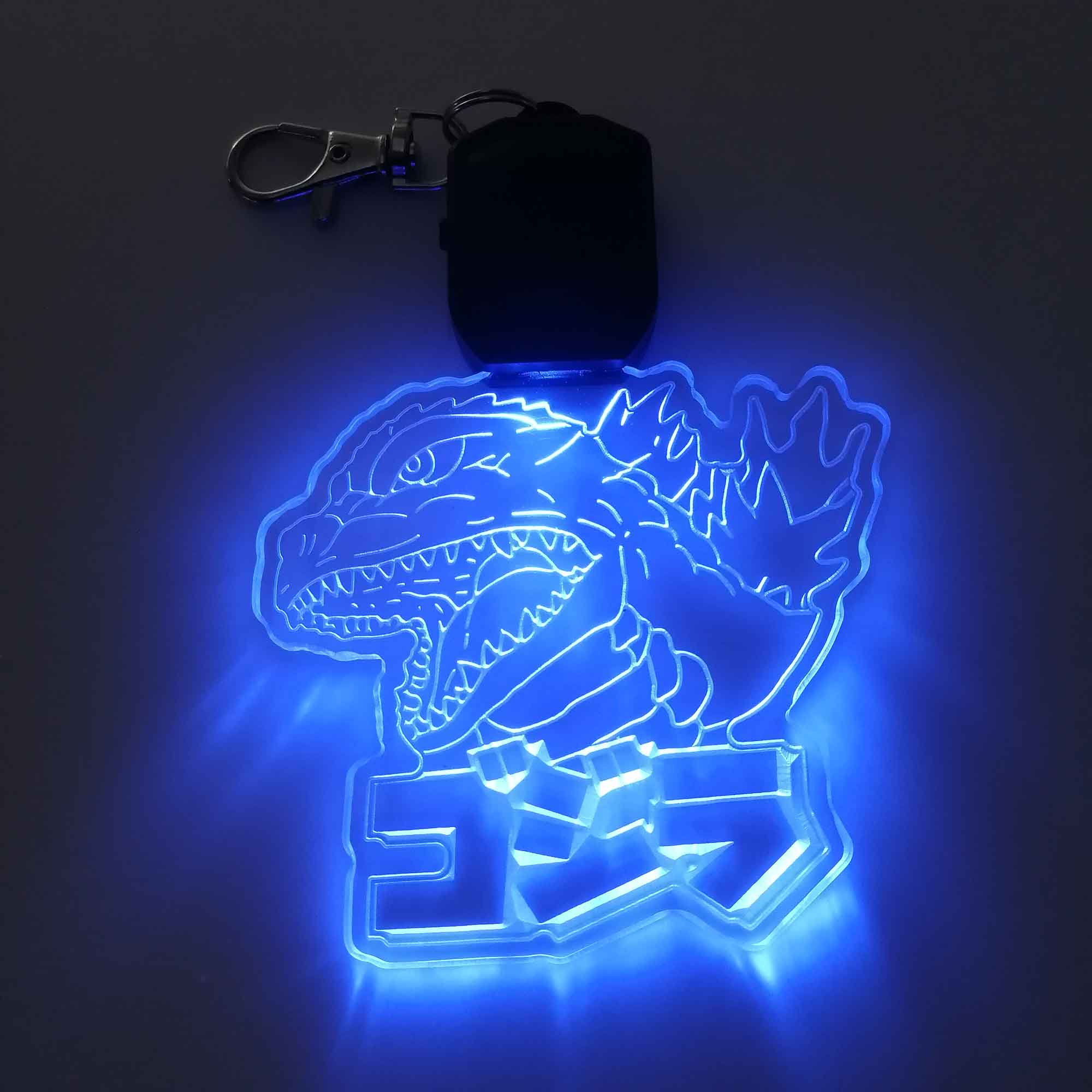 Godzilla LED Light Acrylic Keychain