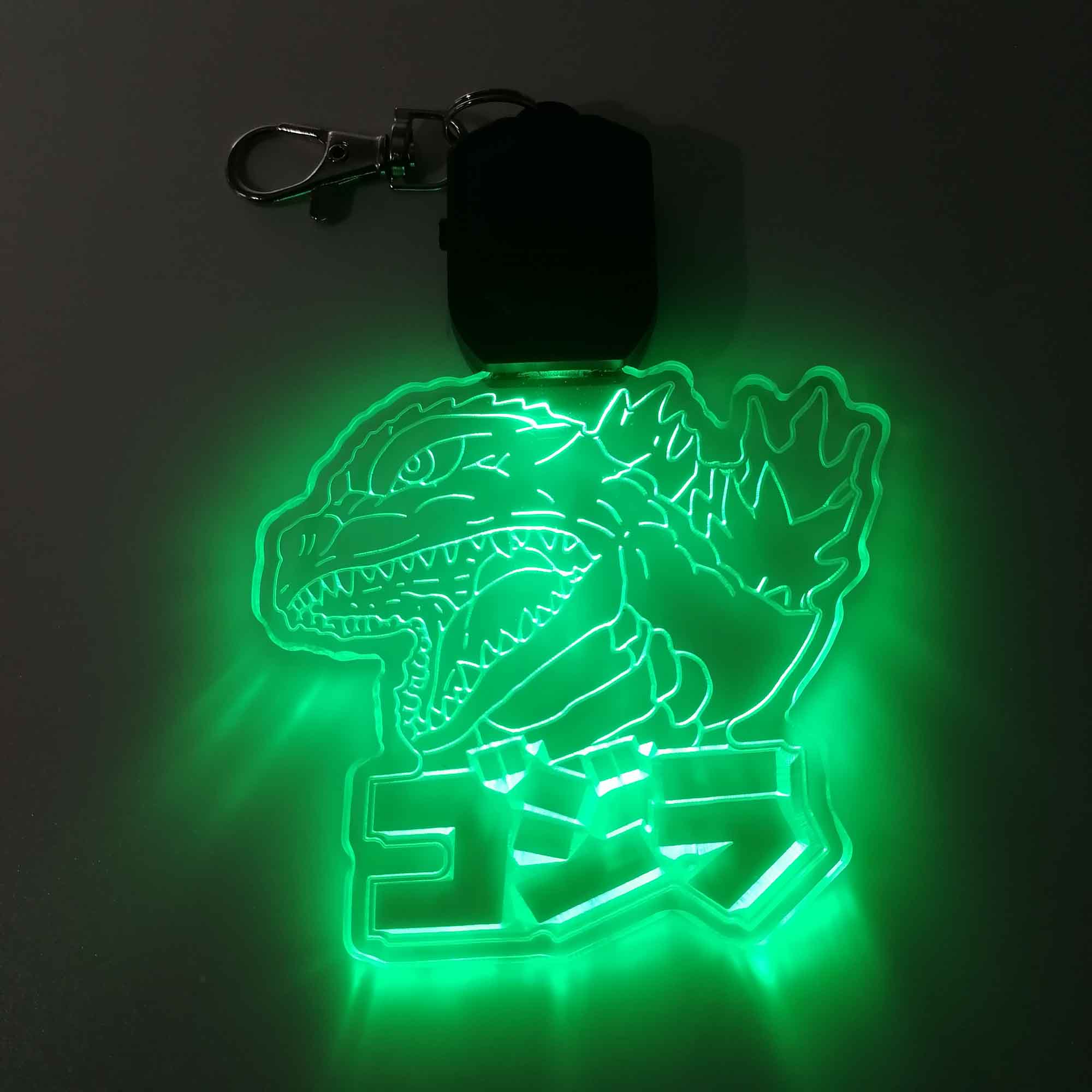 Godzilla LED Light Acrylic Keychain