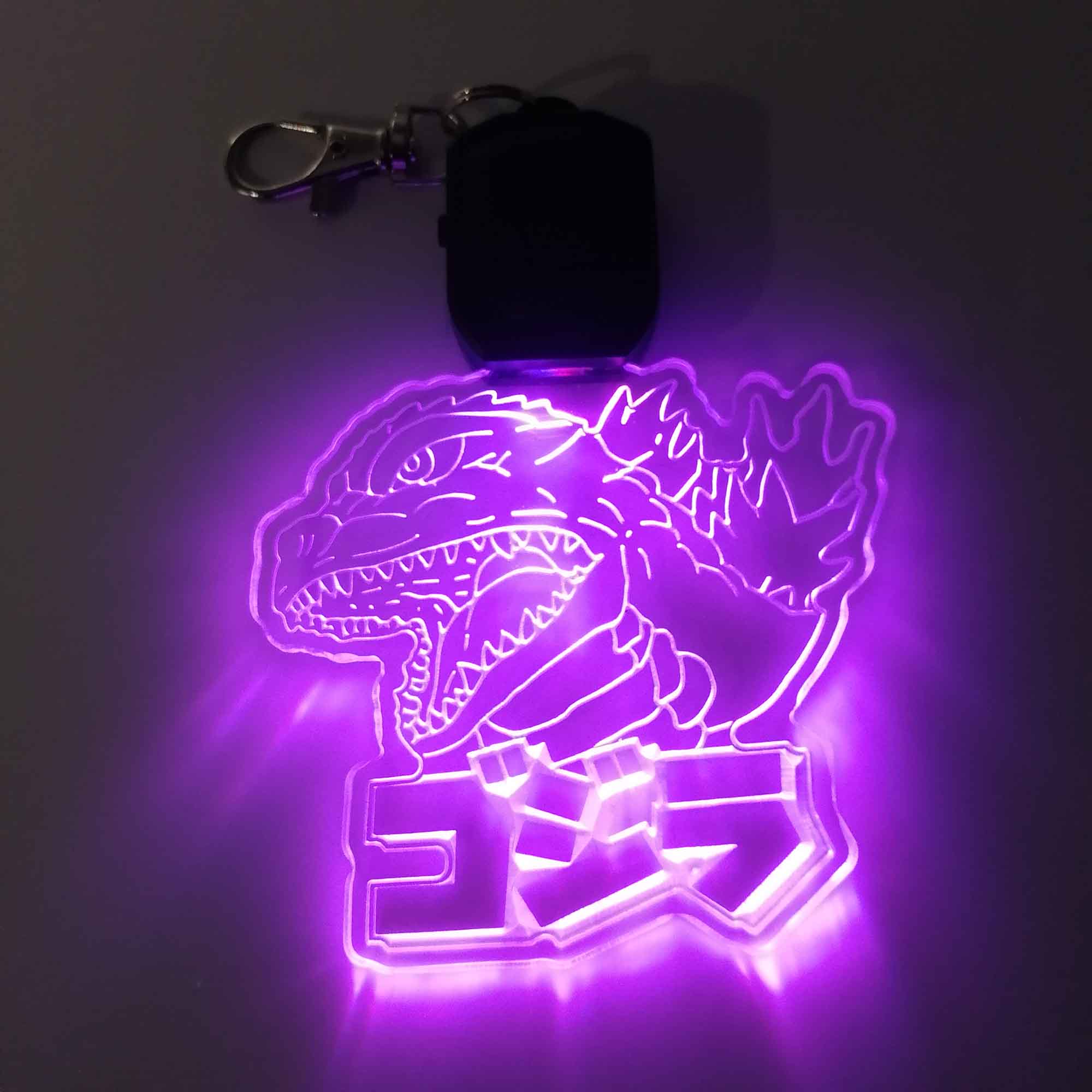 Godzilla LED Light Acrylic Keychain