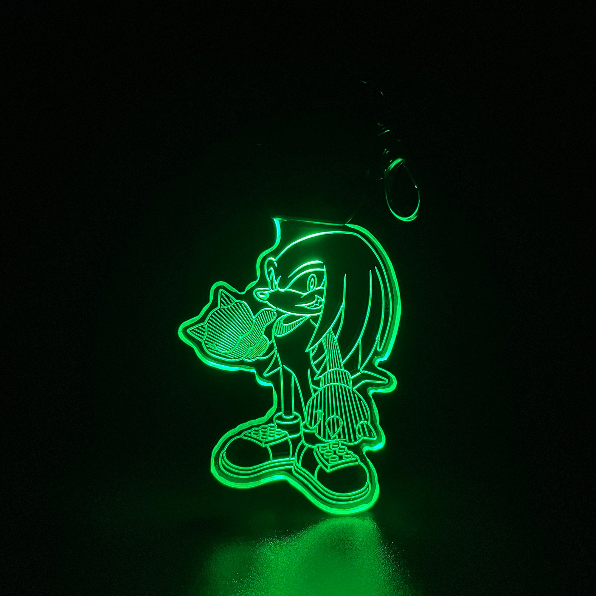 Sonic Knuckles LED Light Acrylic Keychain