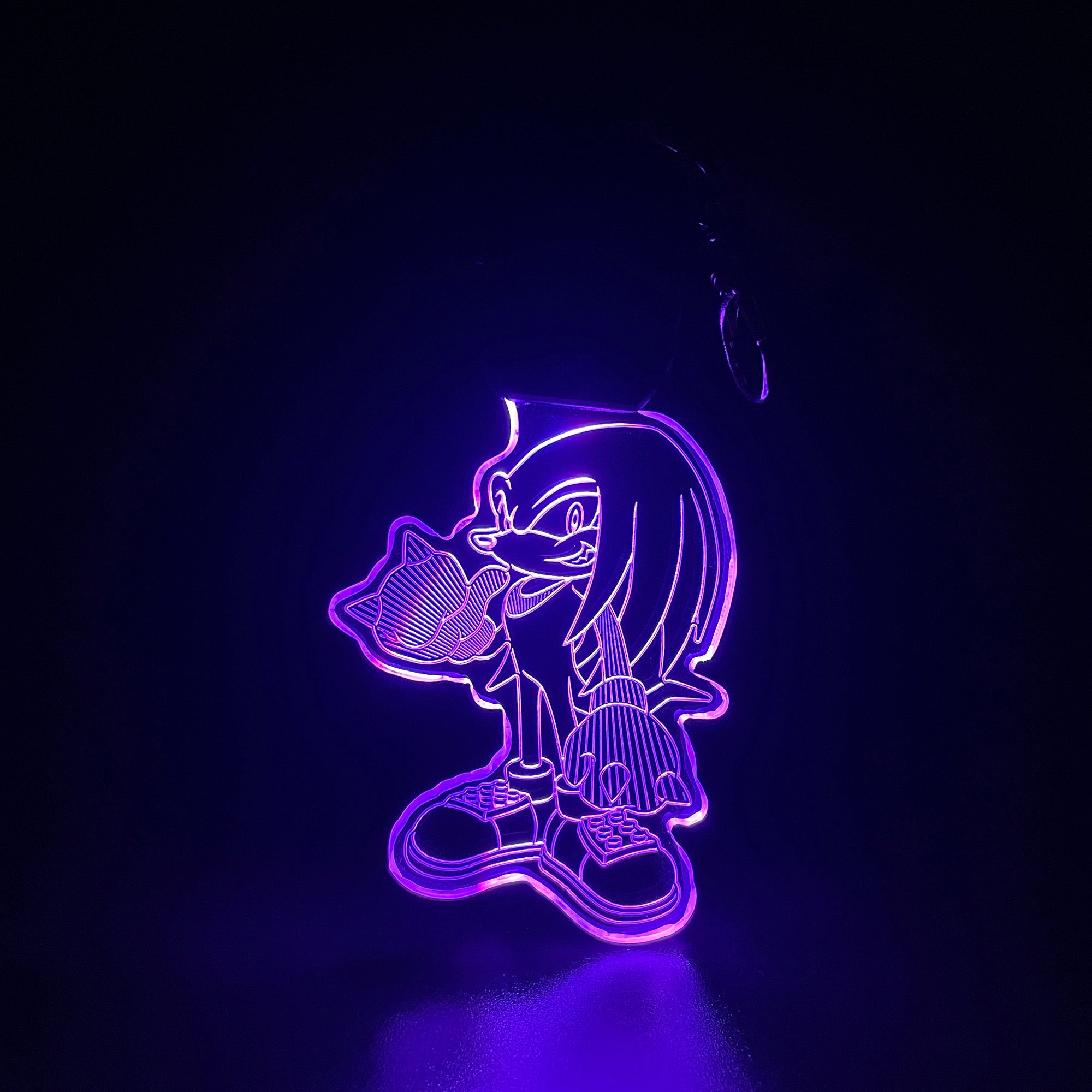 Sonic Knuckles LED Light Acrylic Keychain