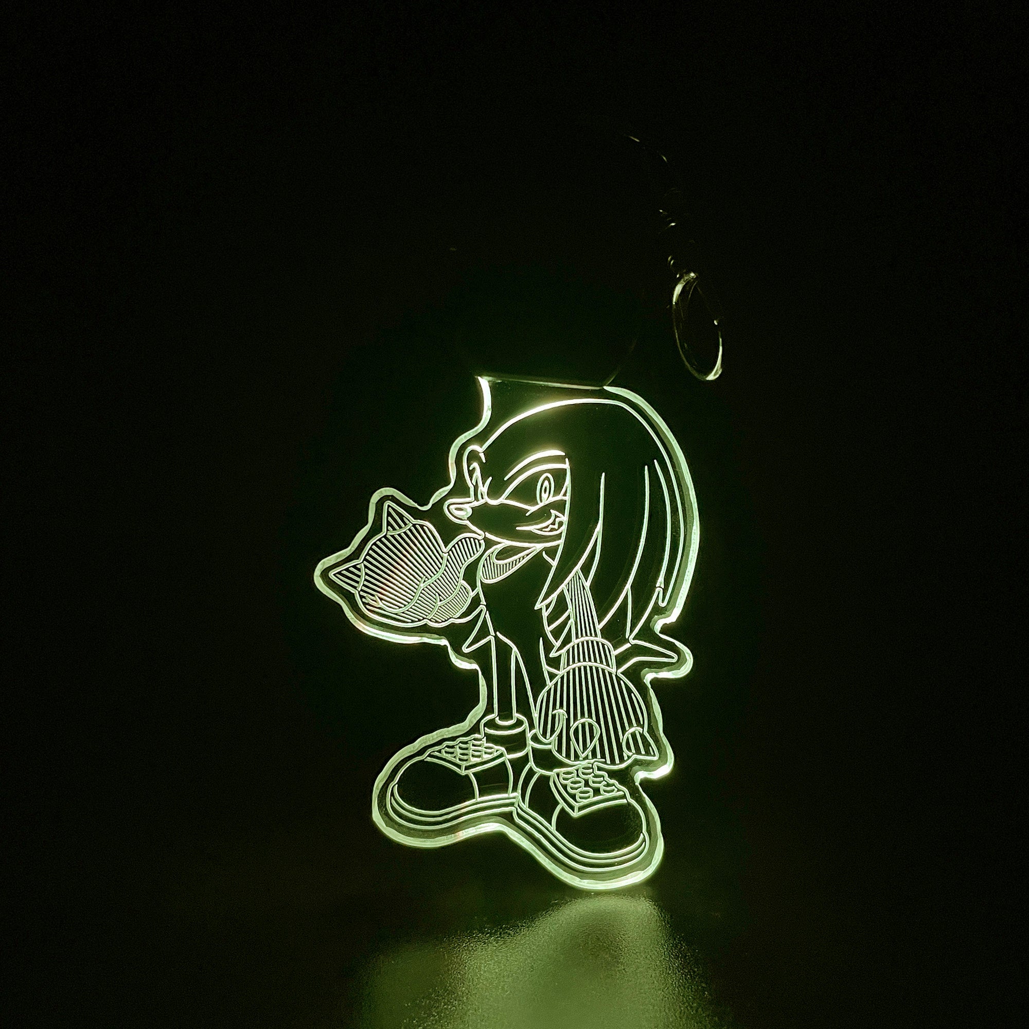 Sonic Knuckles LED Light Acrylic Keychain