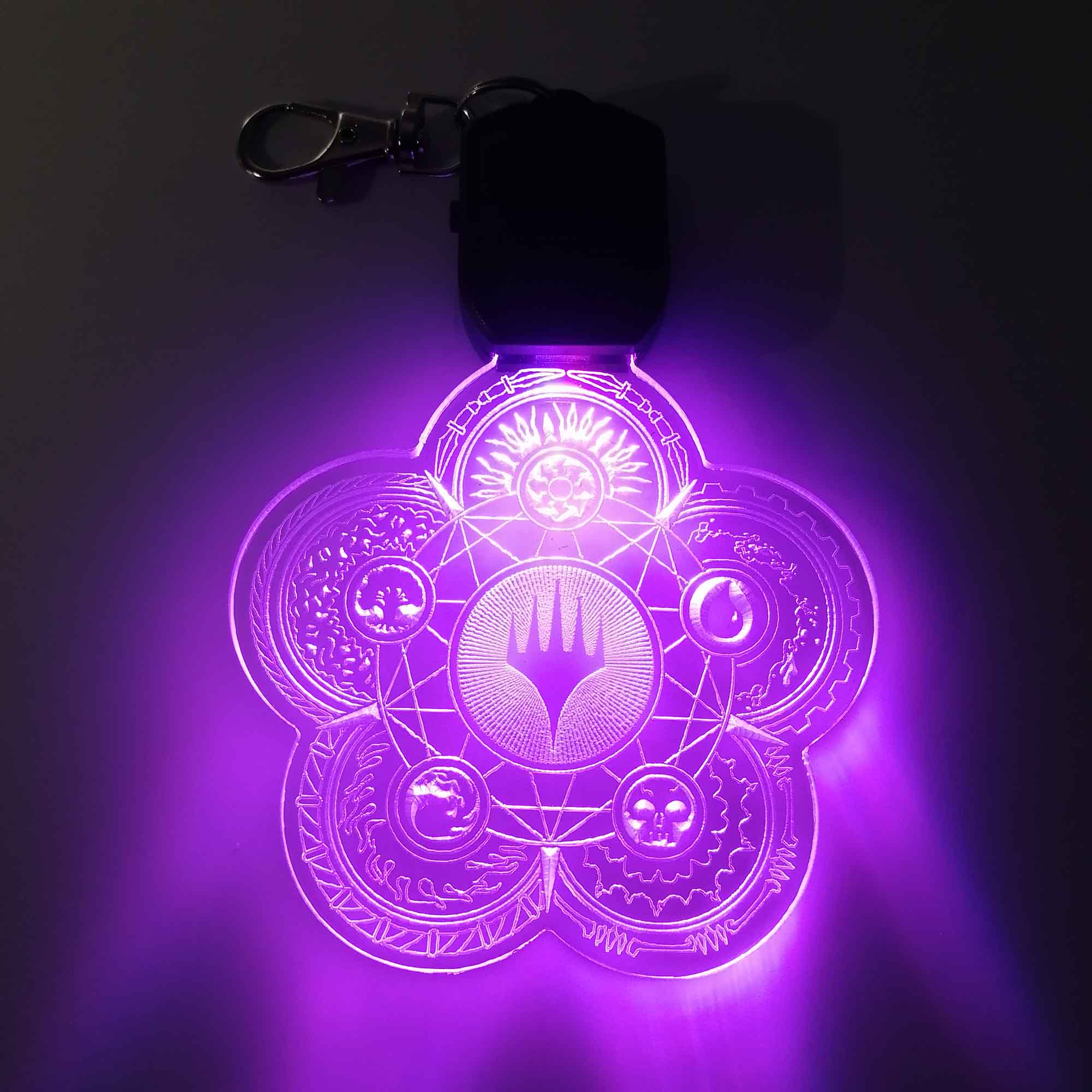 Magic Elements Mana LED Light Acrylic Keychain