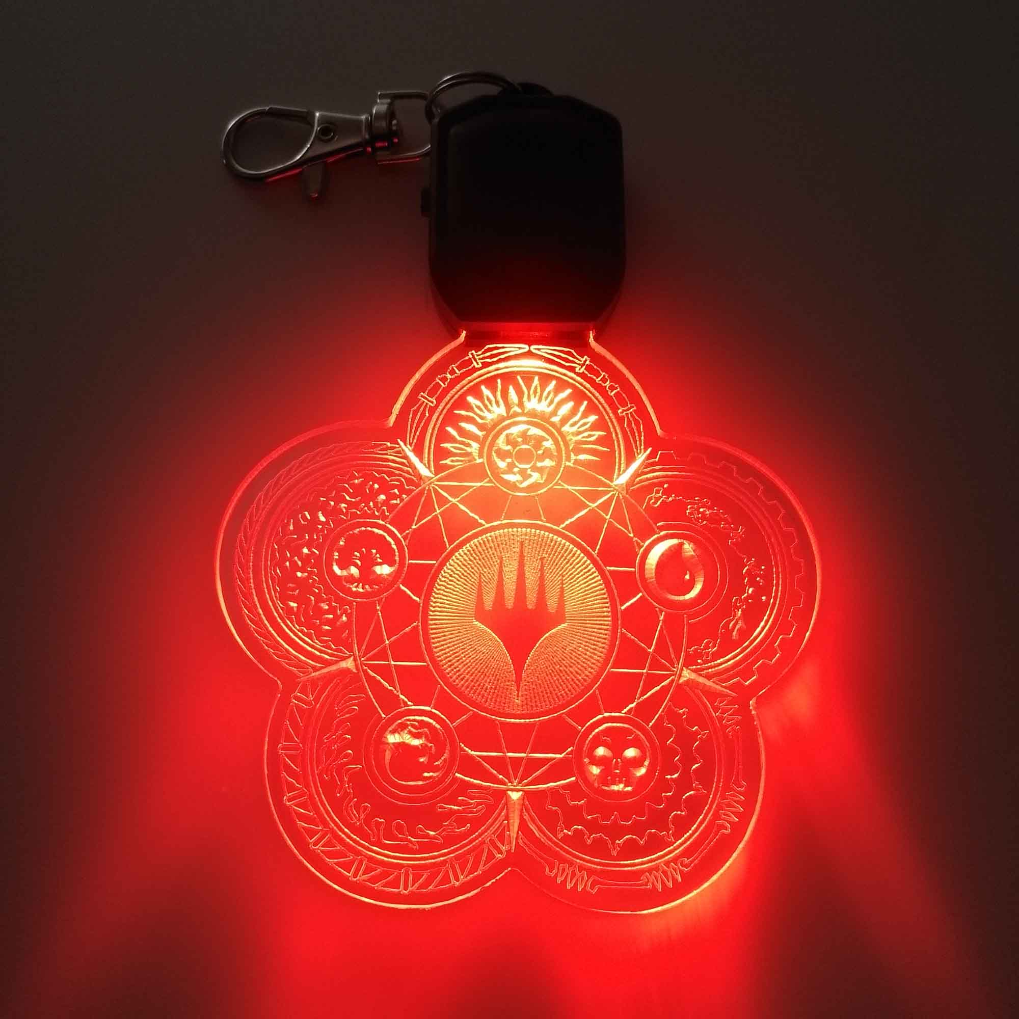 Magic Elements Mana LED Light Acrylic Keychain