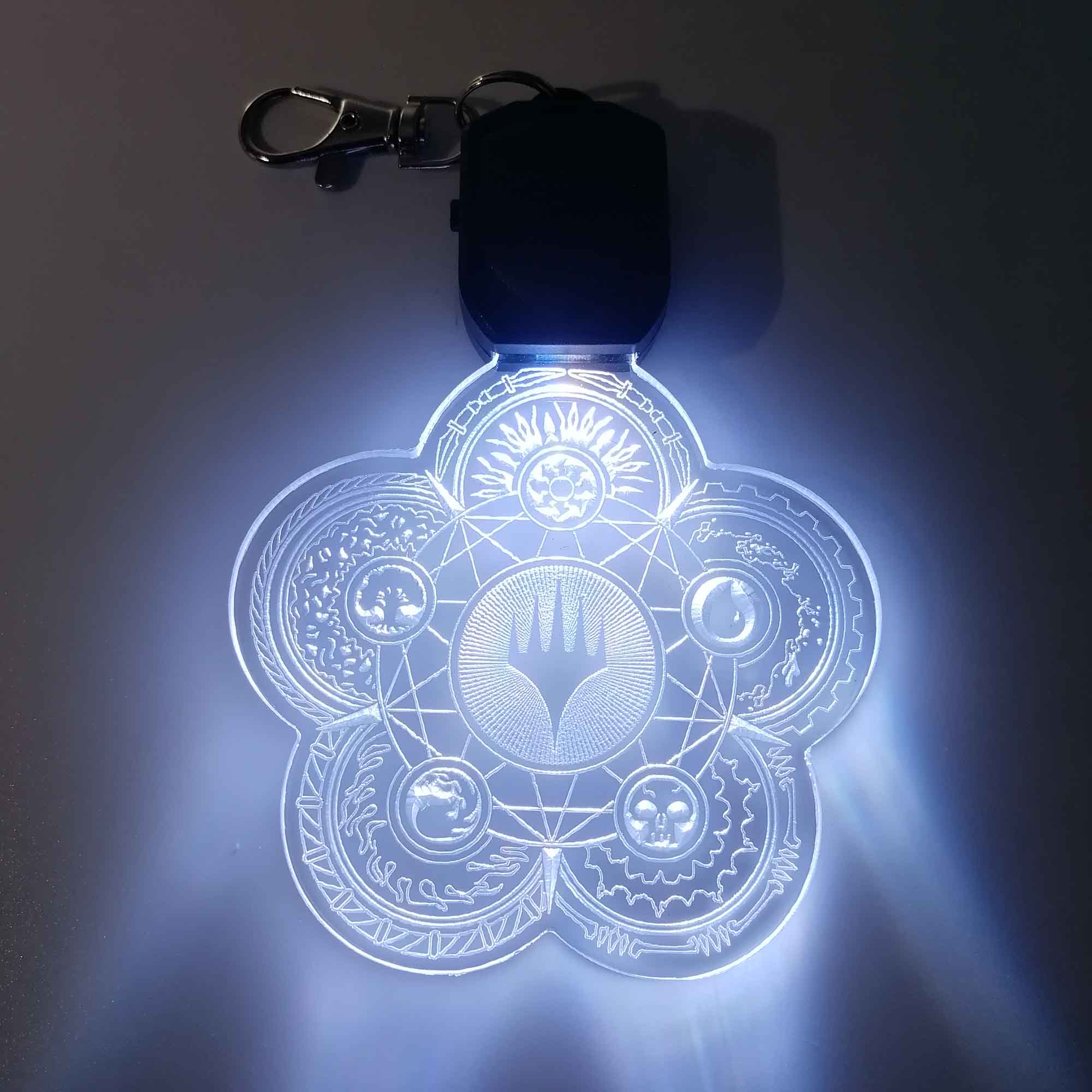 Magic Elements Mana LED Light Acrylic Keychain