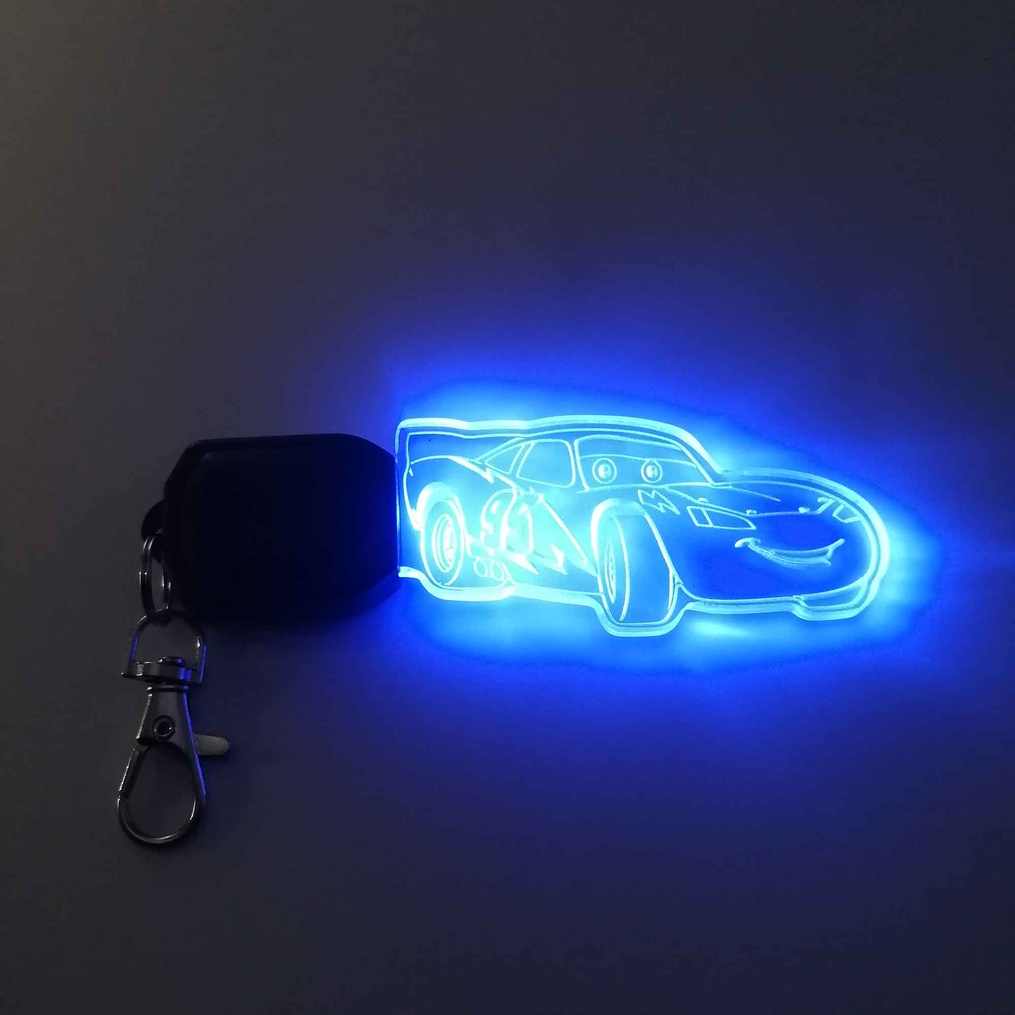 Lighting Mcqueen LED Light Acrylic Keychain