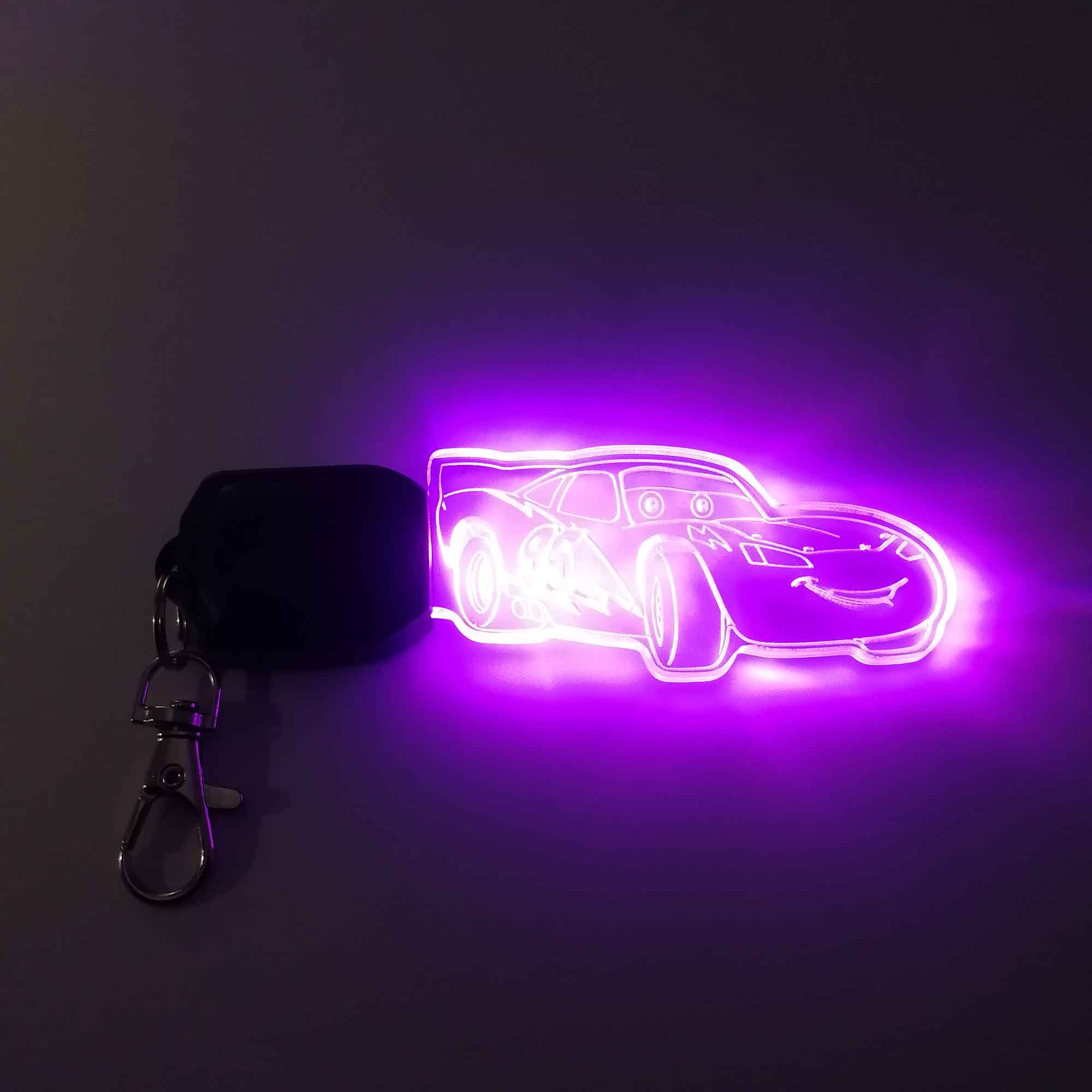 Lighting Mcqueen LED Light Acrylic Keychain