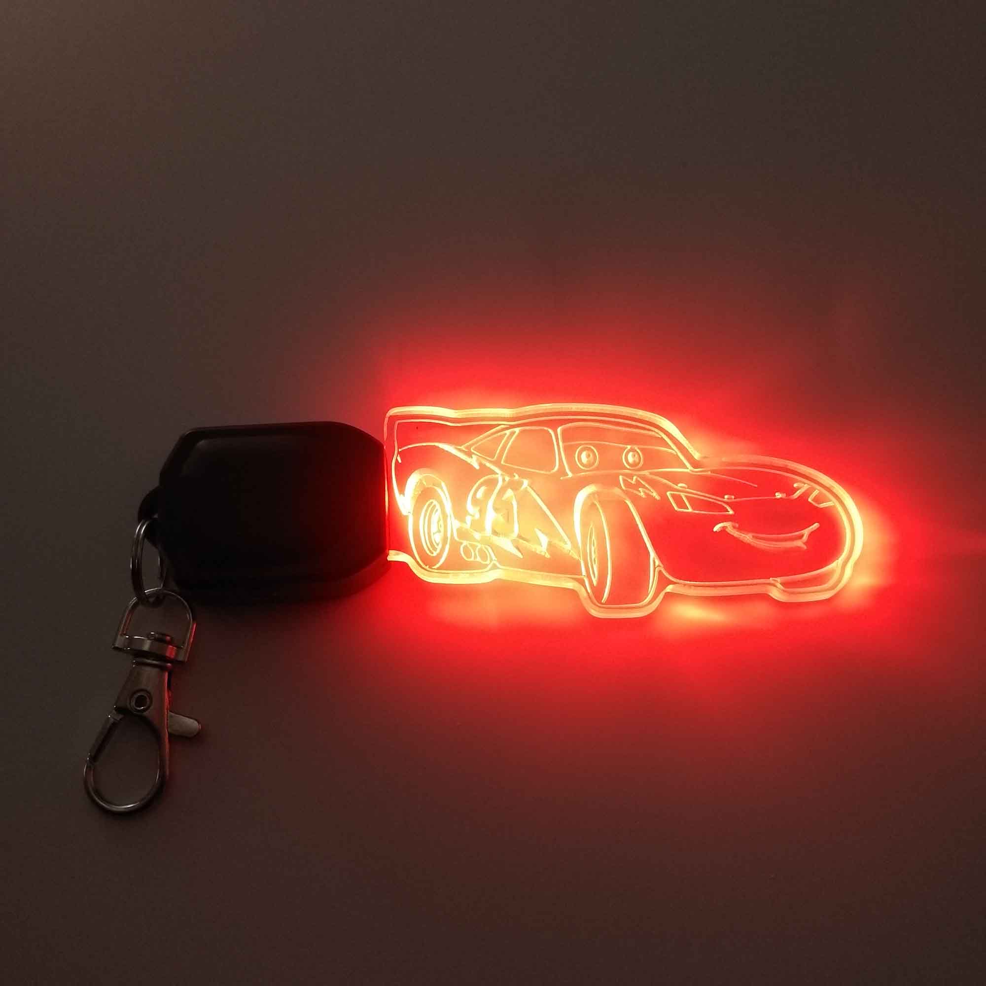 Lighting Mcqueen LED Light Acrylic Keychain