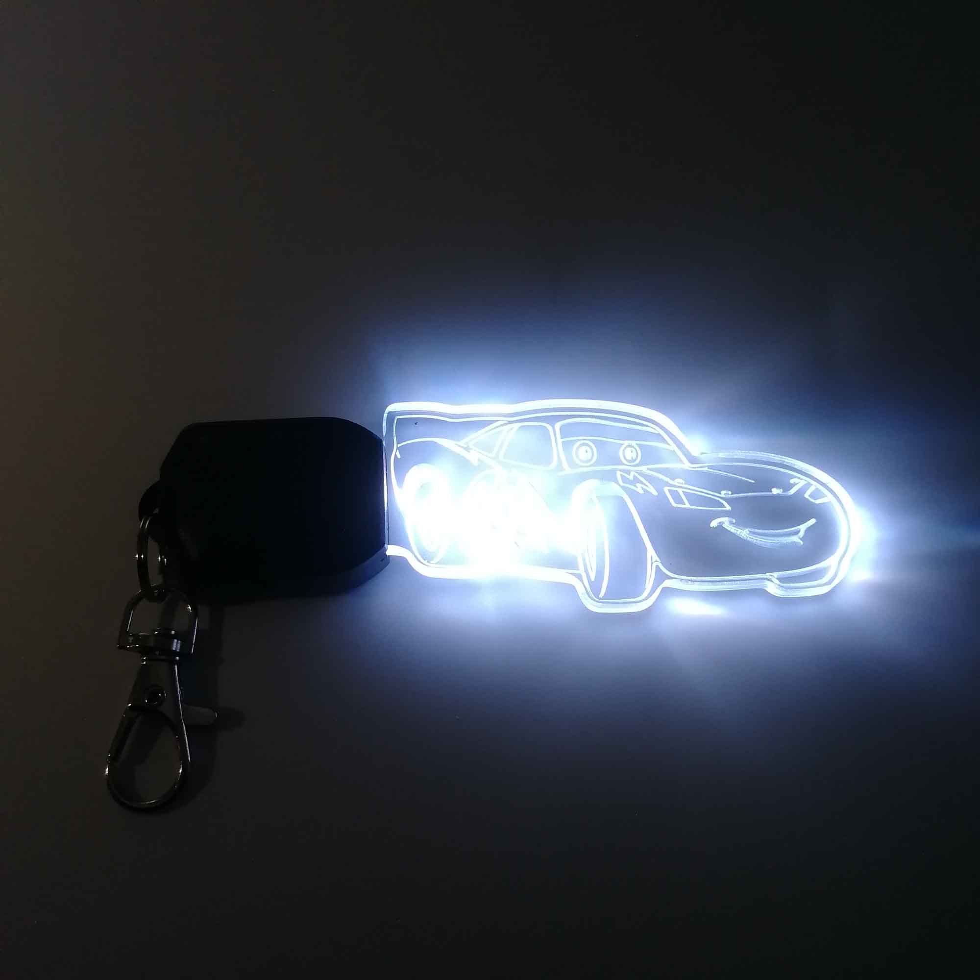 Lighting Mcqueen LED Light Acrylic Keychain