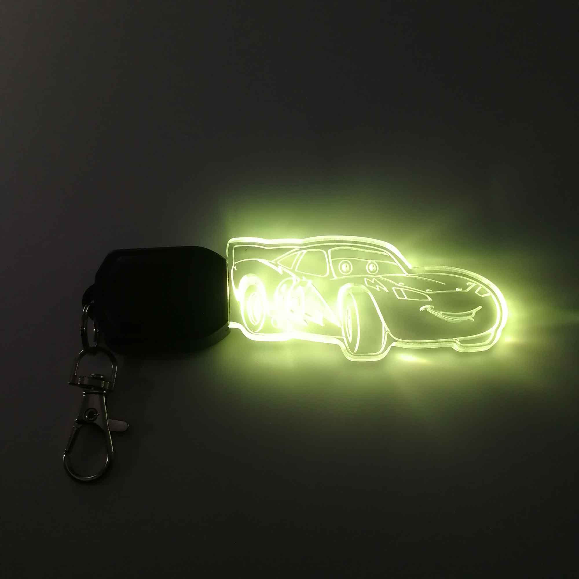 Lighting Mcqueen LED Light Acrylic Keychain