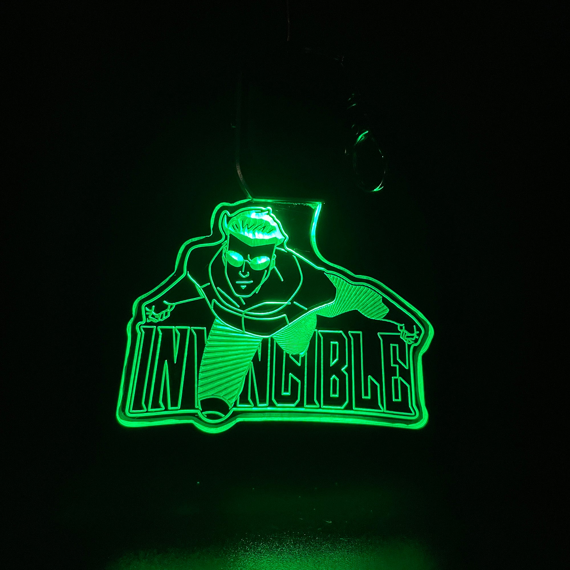 Invincible LED Light Acrylic Keychain