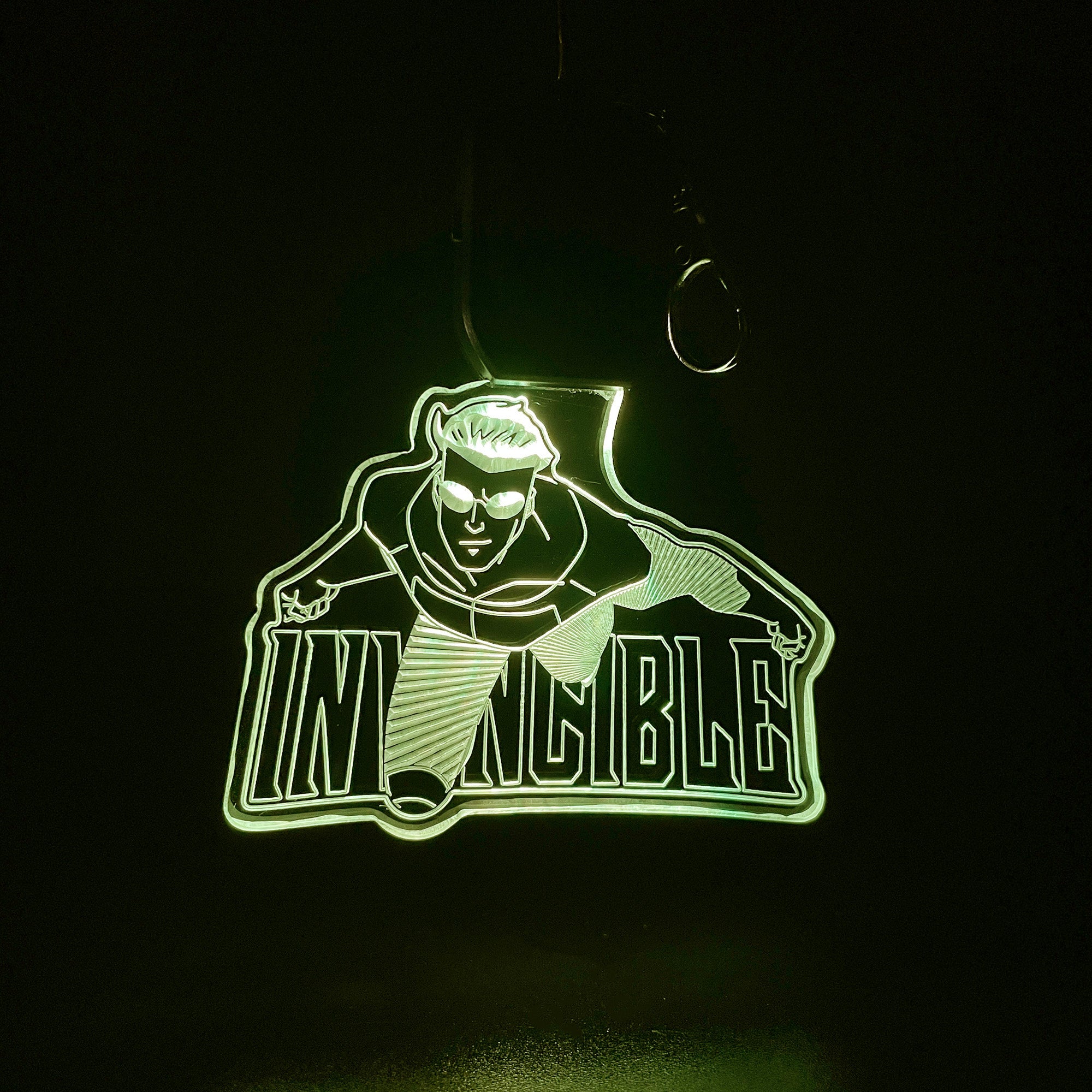 Invincible LED Light Acrylic Keychain