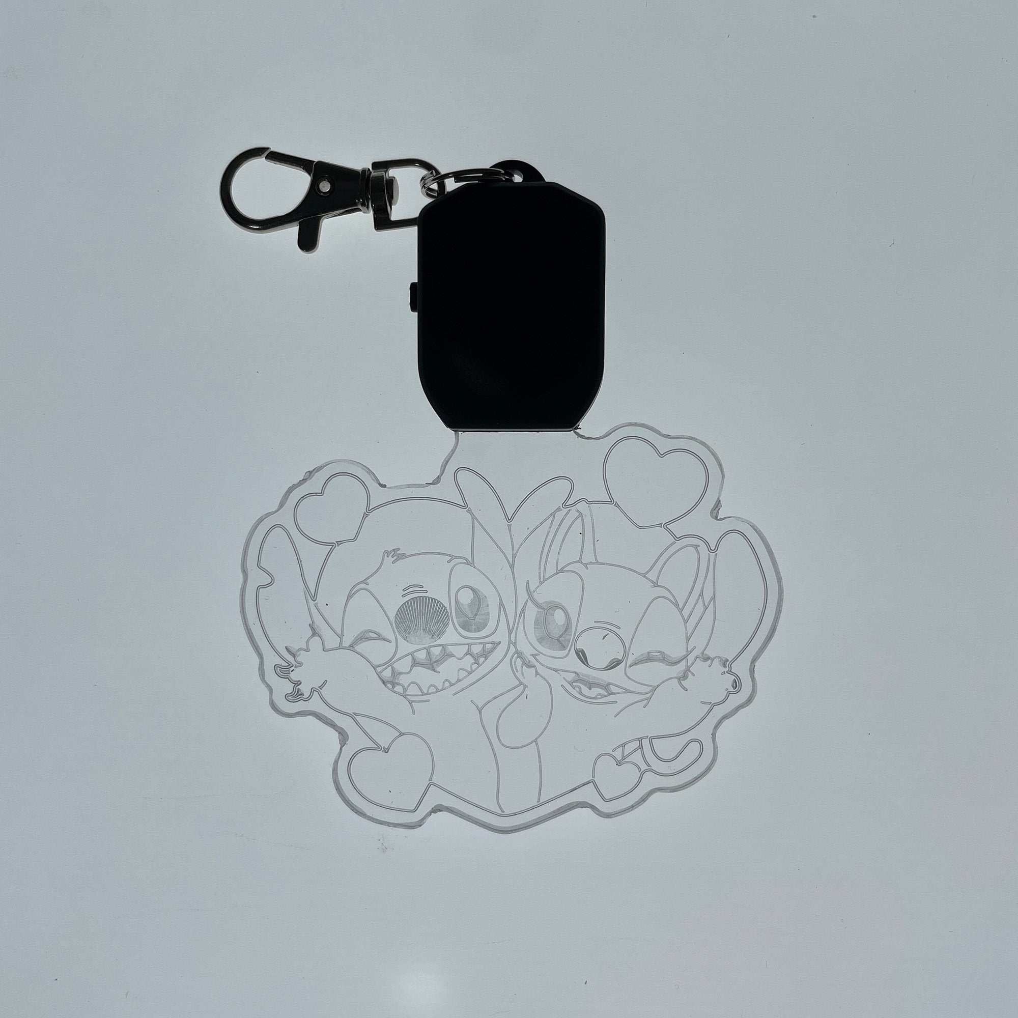 Stitch and Angel LED Light Acrylic Keychain