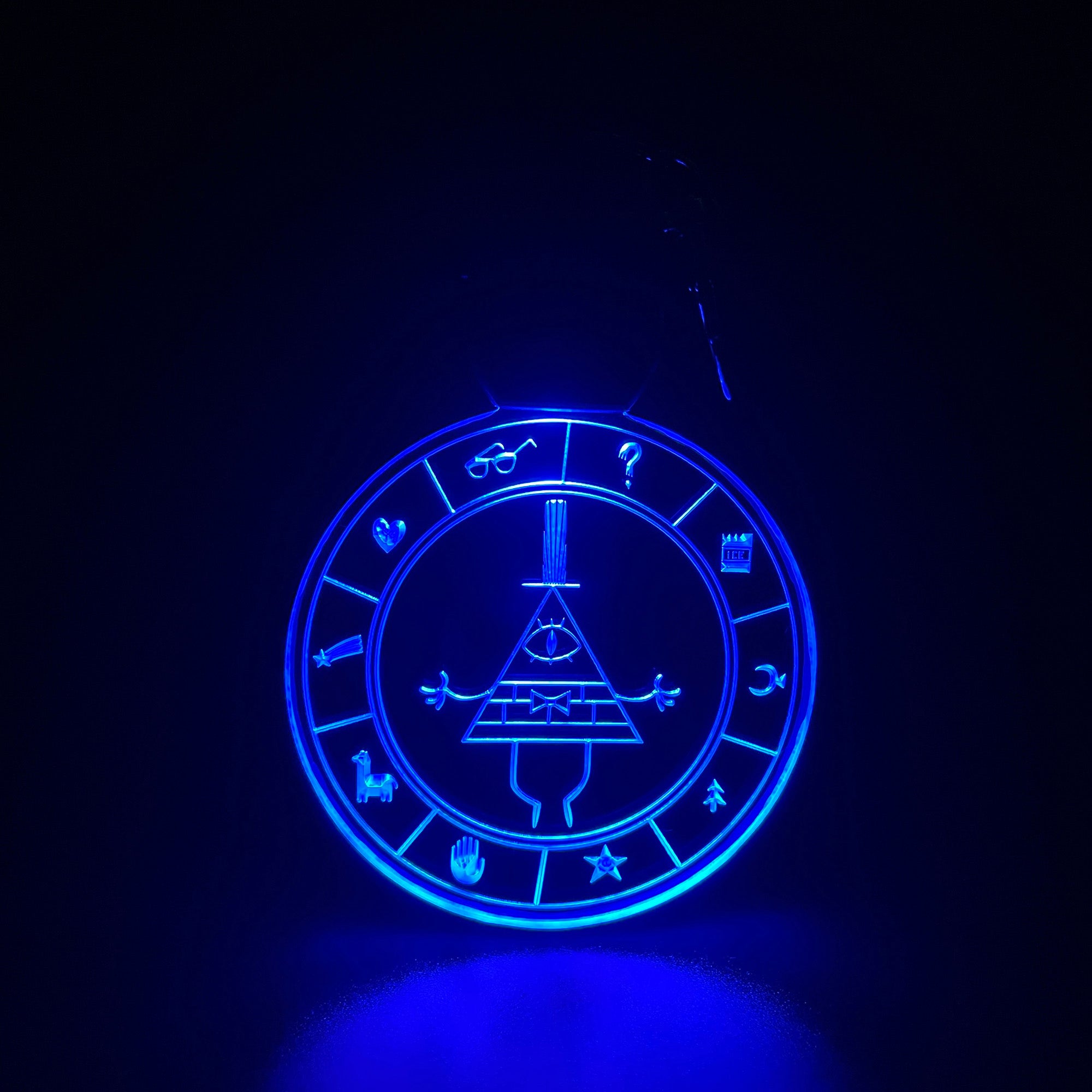Bill Cipher Gravity Falls LED Light Acrylic Keychain