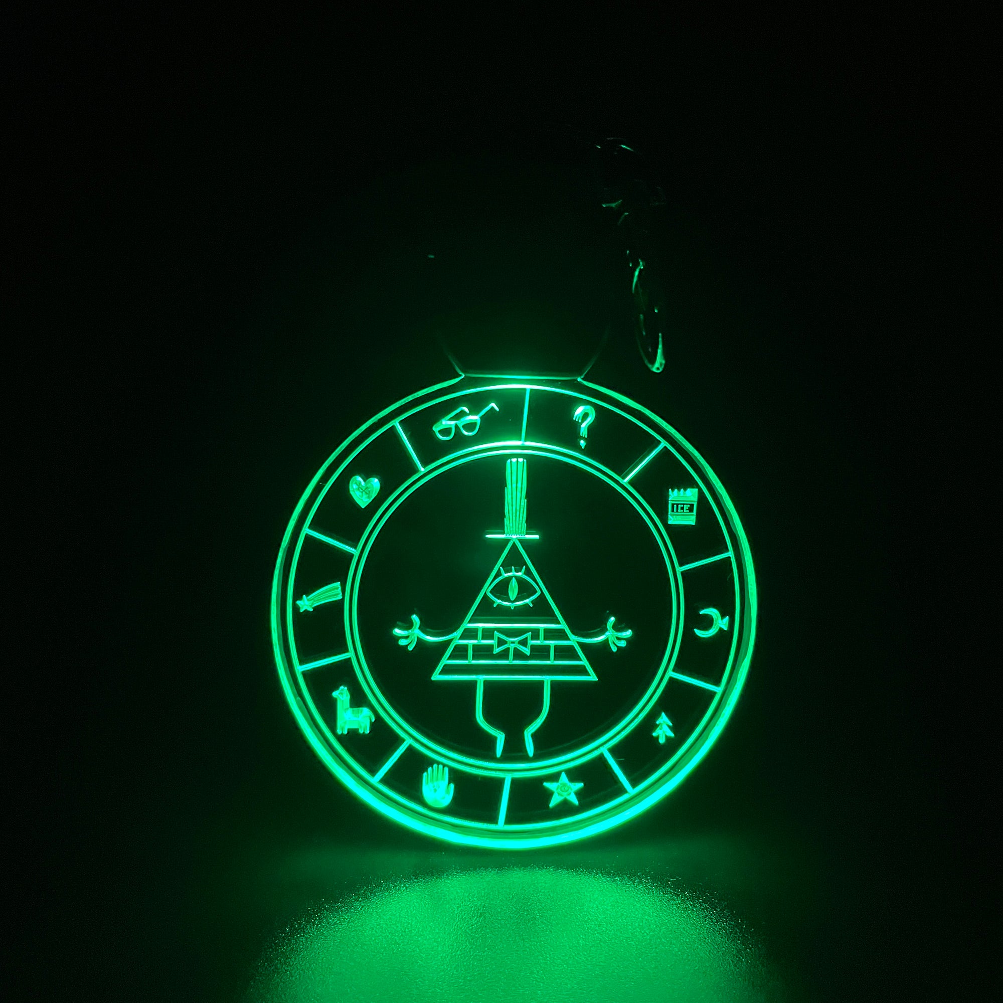 Bill Cipher Gravity Falls LED Light Acrylic Keychain
