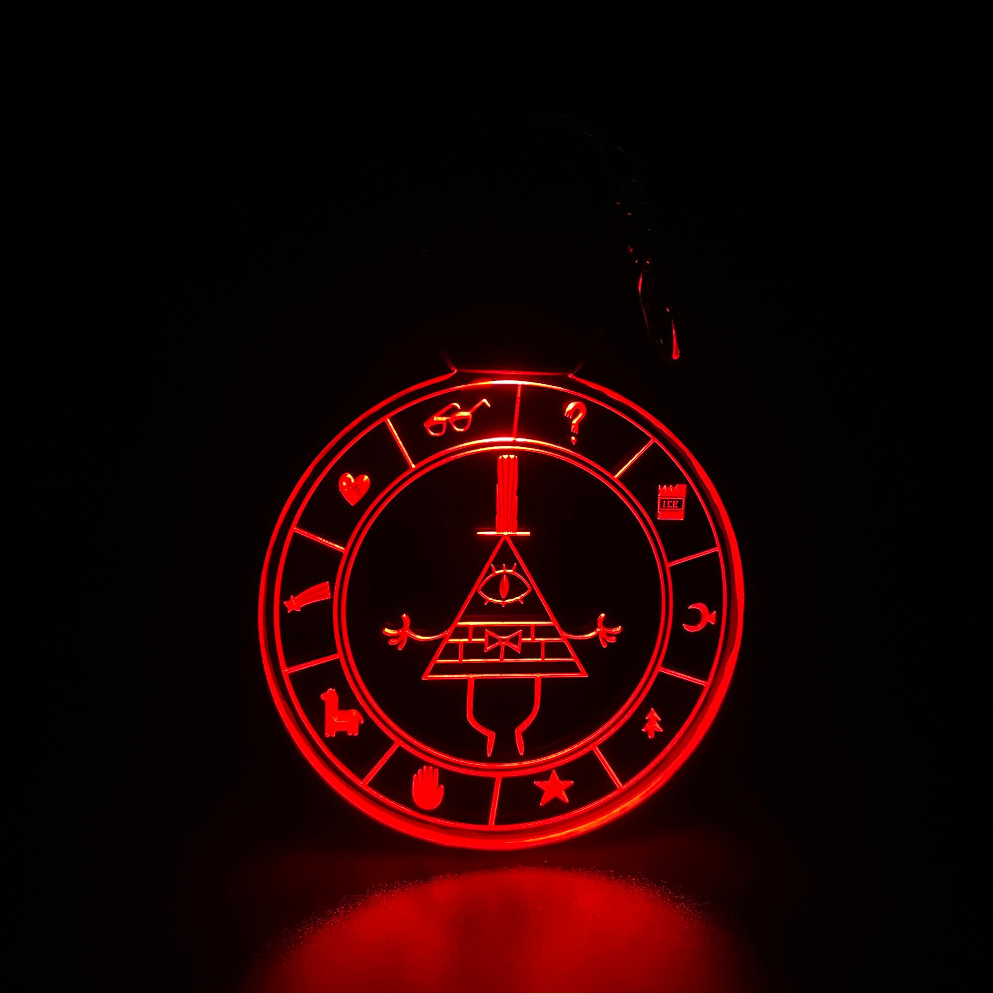 Bill Cipher Gravity Falls LED Light Acrylic Keychain