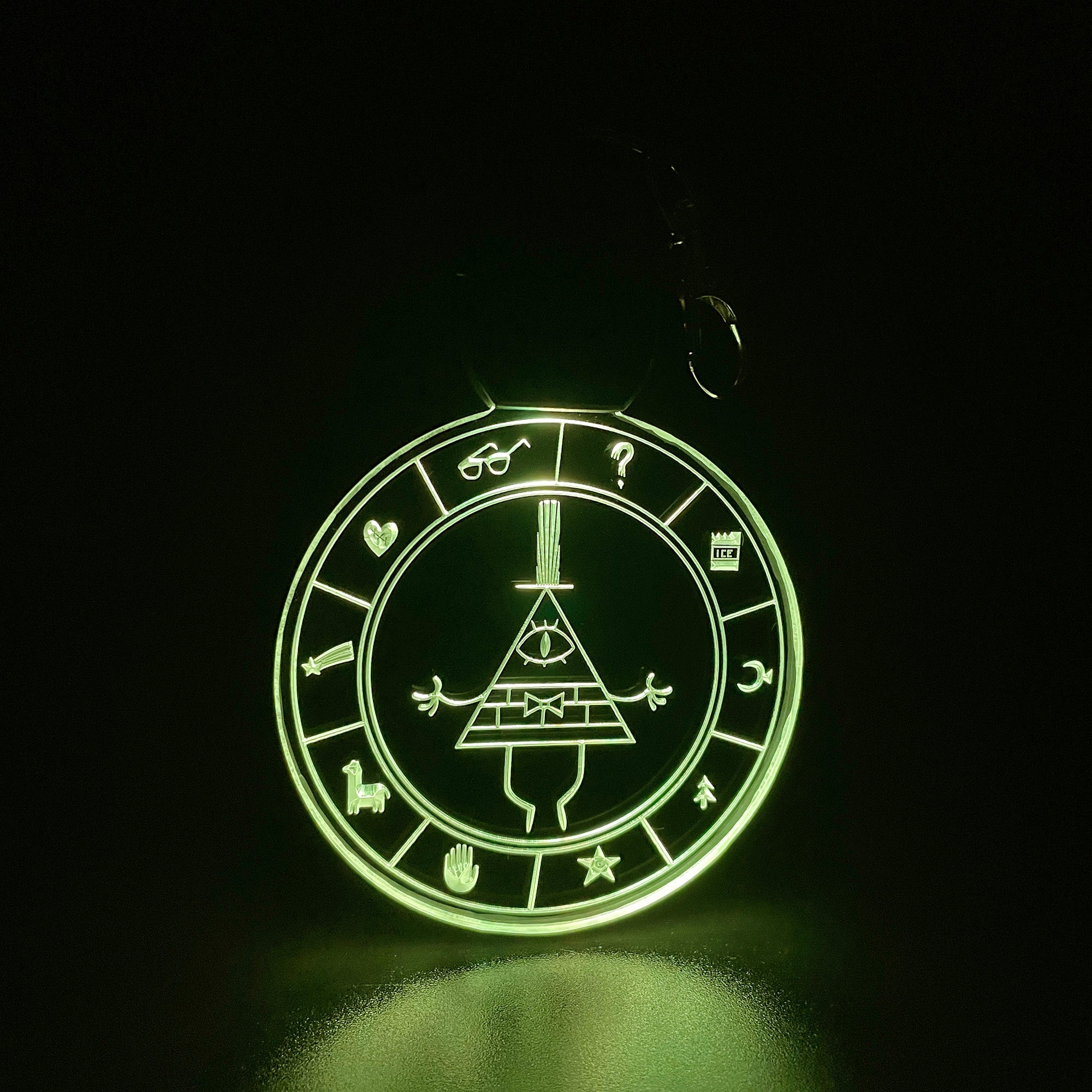 Bill Cipher Gravity Falls LED Light Acrylic Keychain