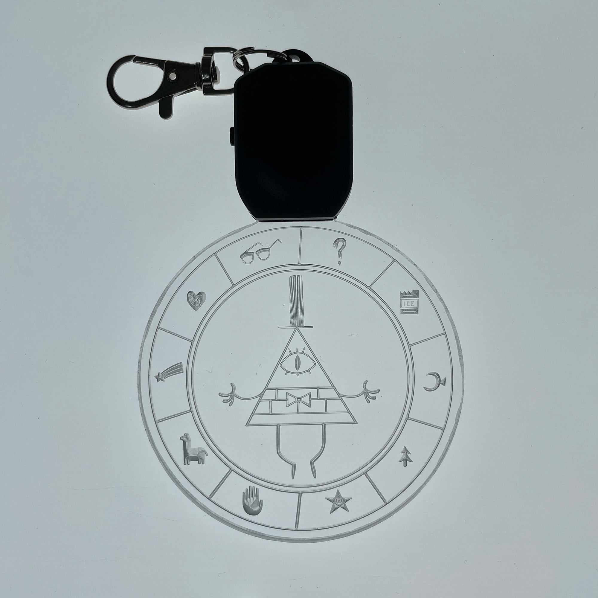 Bill Cipher Gravity Falls LED Light Acrylic Keychain