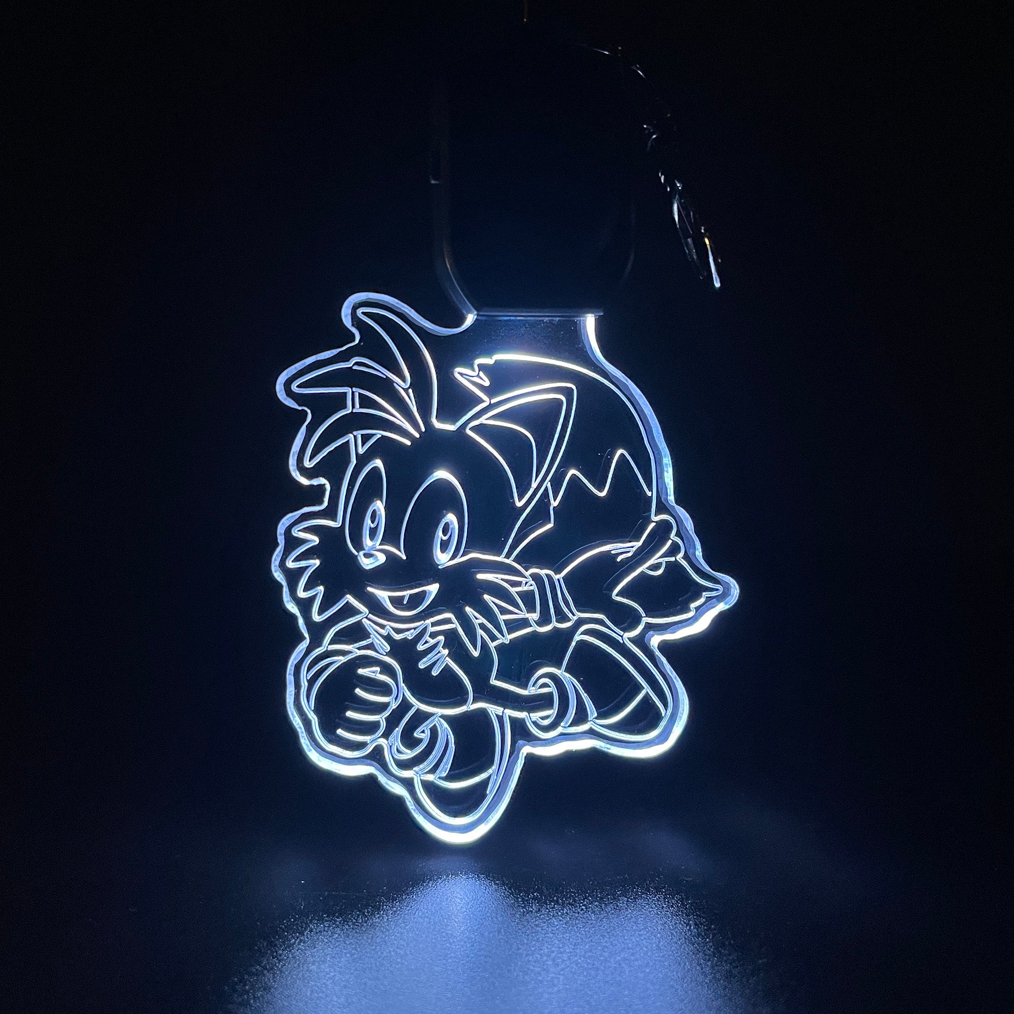 Sonic the hedgehog Tails LED Light Acrylic Keychain