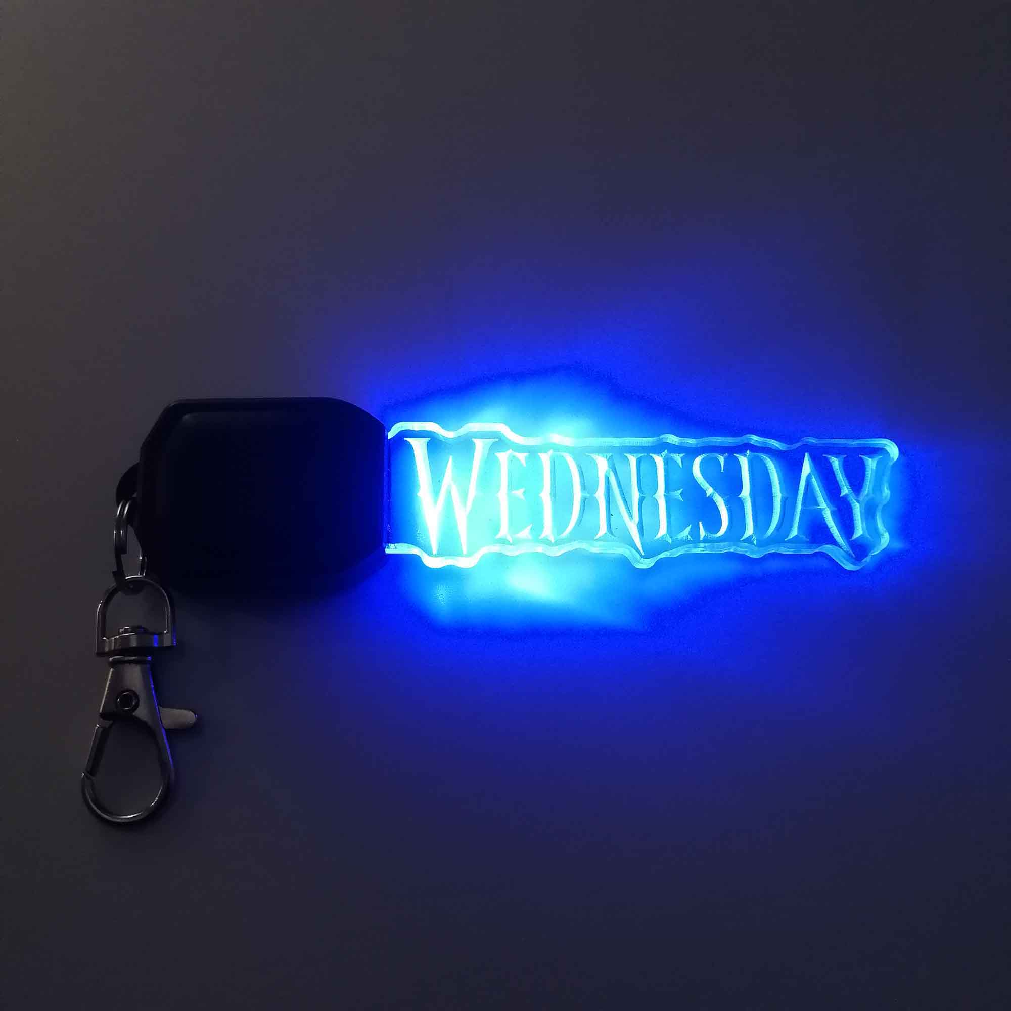 Wednesday LED Light Acrylic Keychain