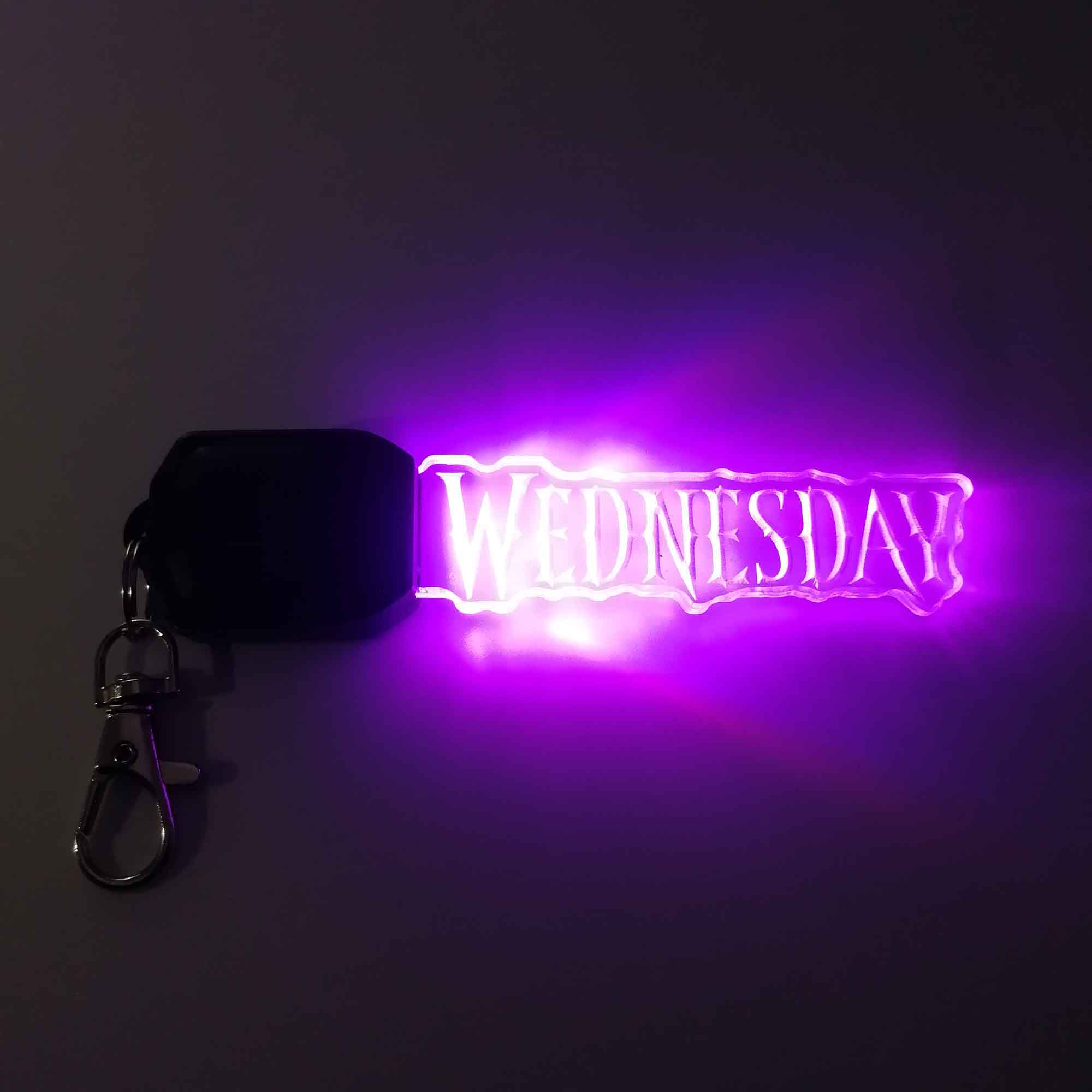 Wednesday LED Light Acrylic Keychain