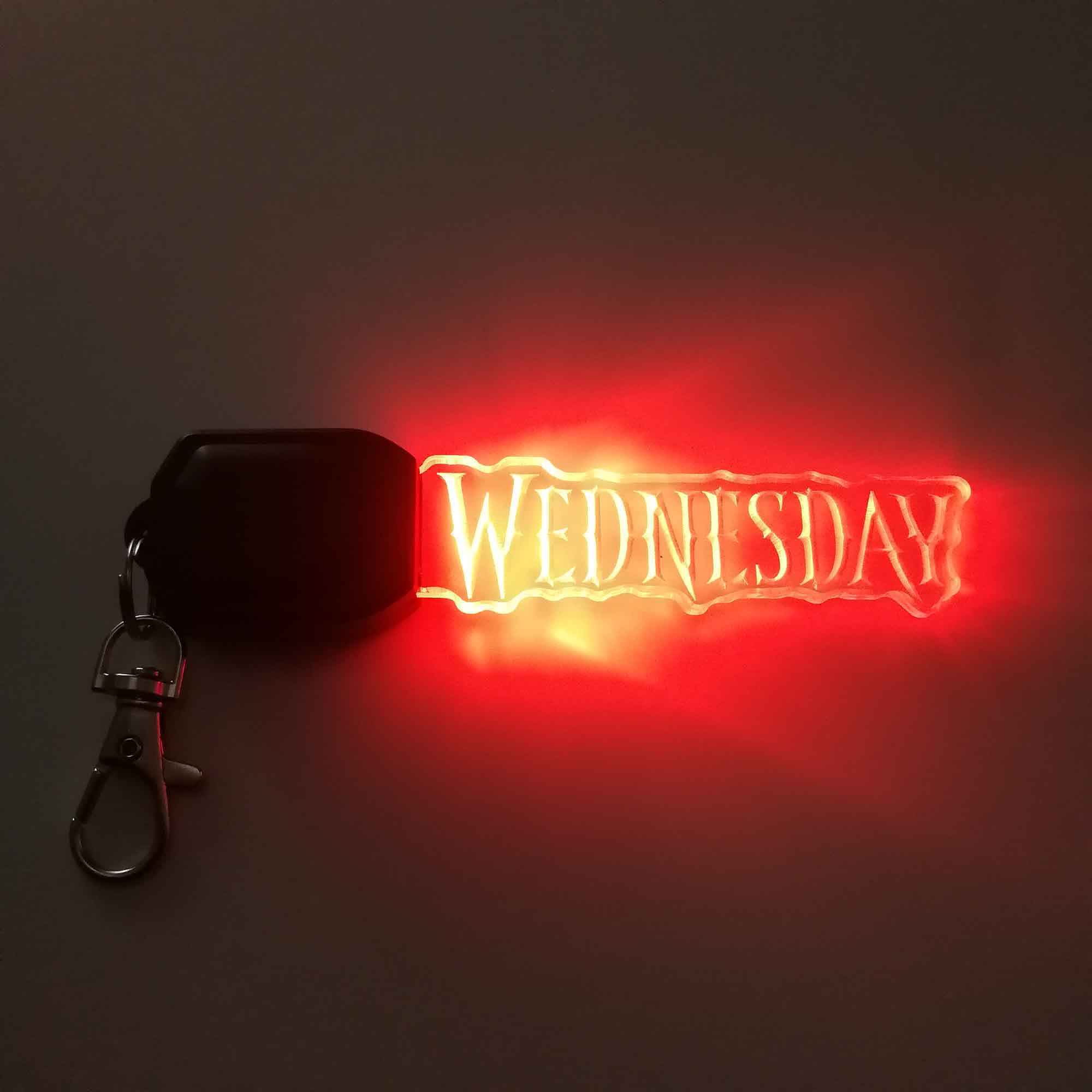 Wednesday LED Light Acrylic Keychain