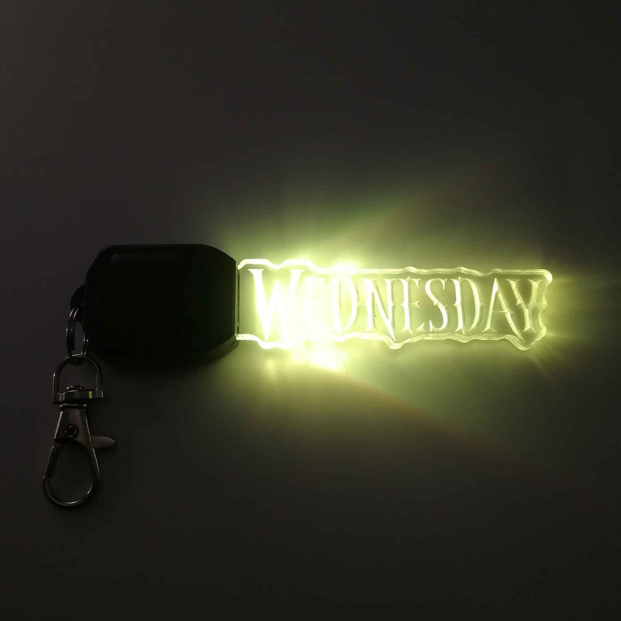 Wednesday LED Light Acrylic Keychain