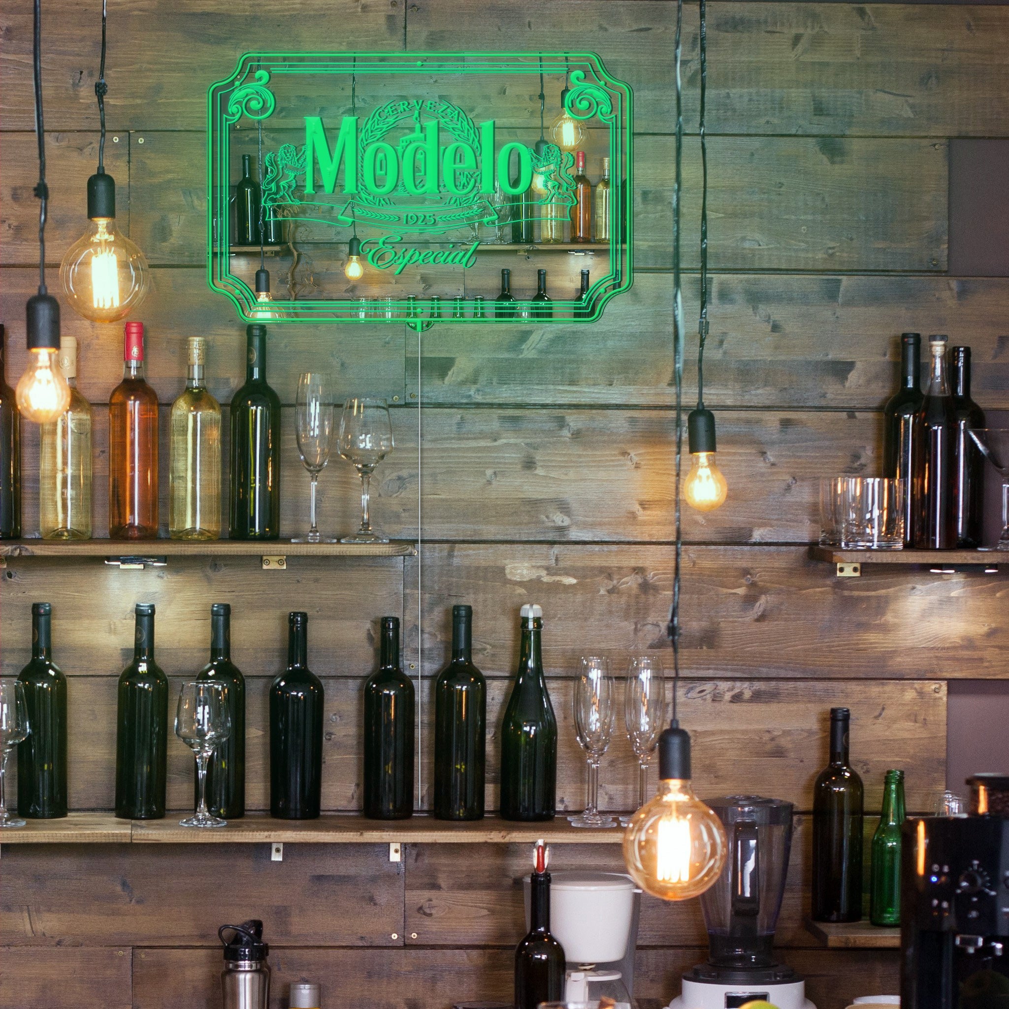 Modelo RGB LED Neon Sign with Elegant Mirror Backing