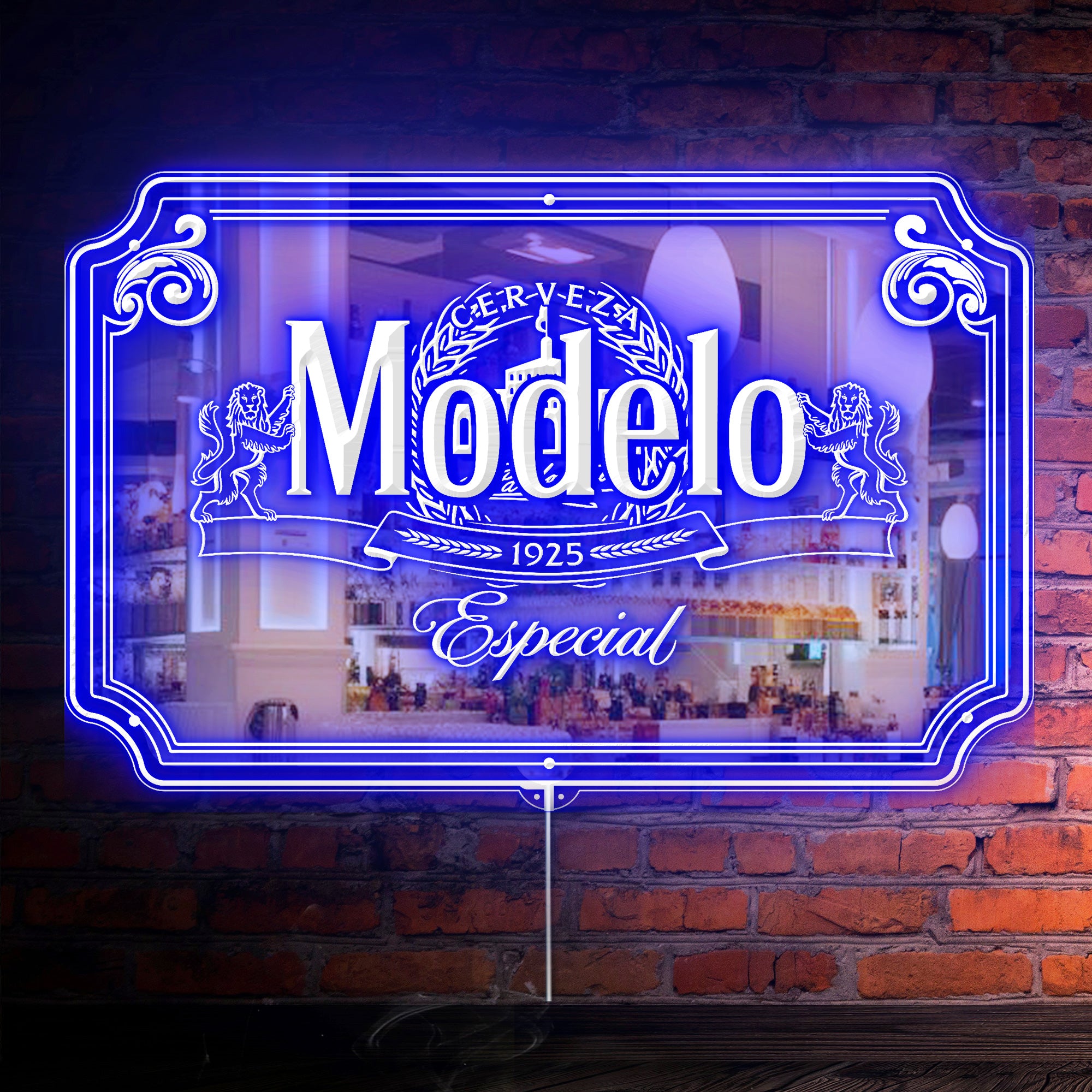 Modelo RGB LED Neon Sign with Elegant Mirror Backing