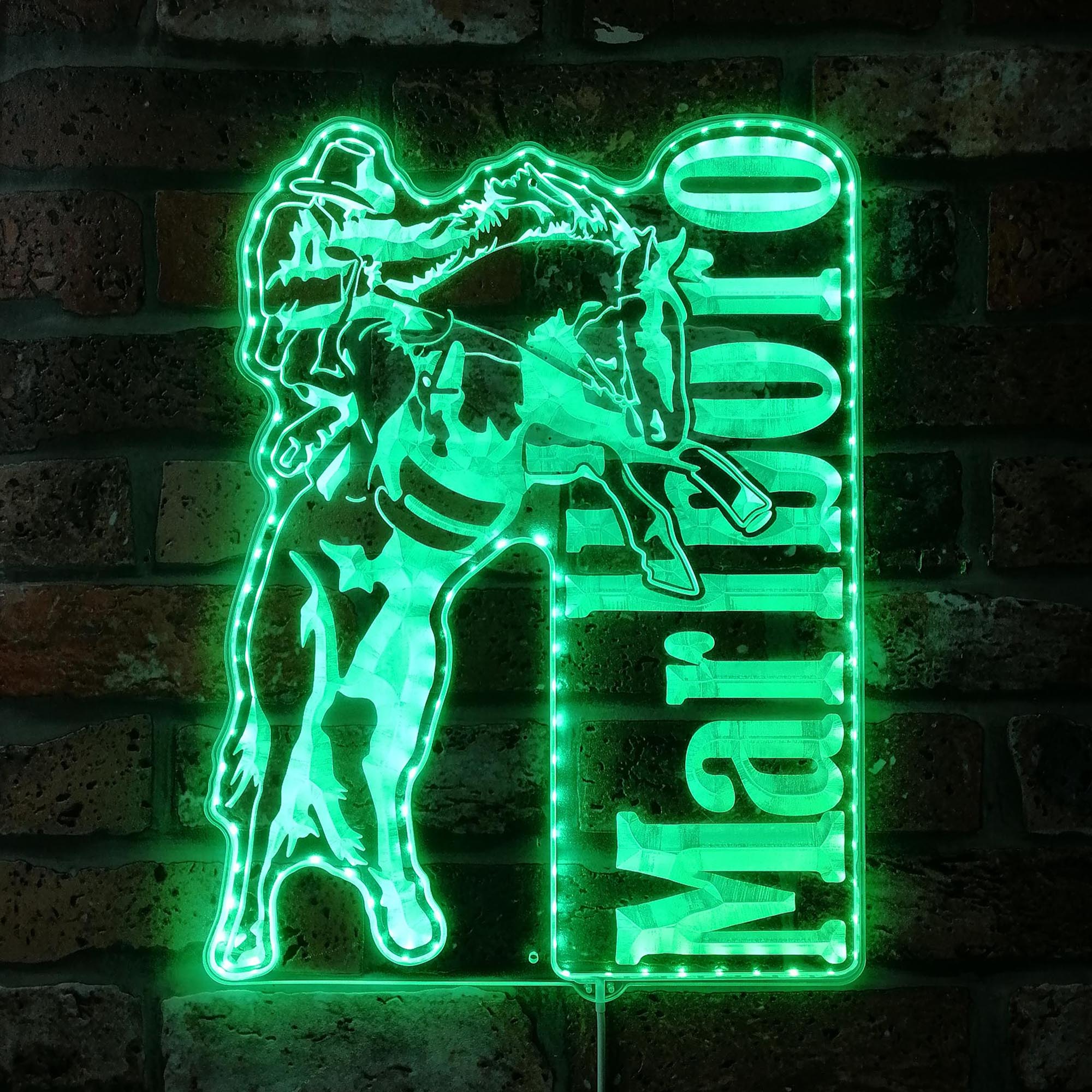 Marlboro Cowboy Dynamic RGB Edge Lit LED Sign