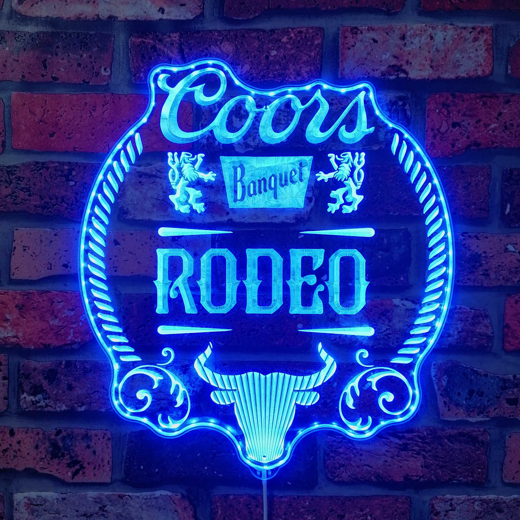 Coors Banquet Rodeo Dynamic RGB Edge Lit LED Sign