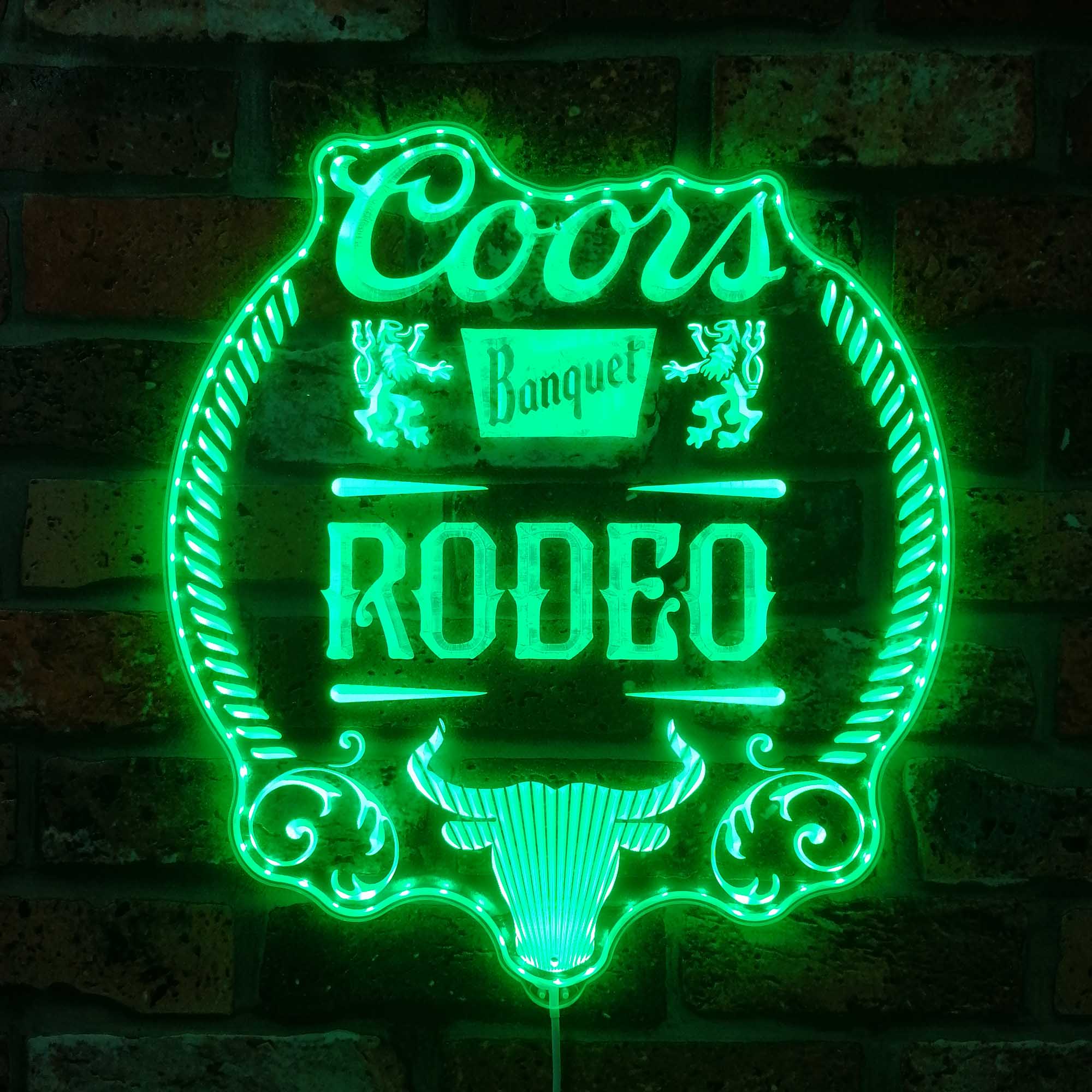 Coors Banquet Rodeo Dynamic RGB Edge Lit LED Sign