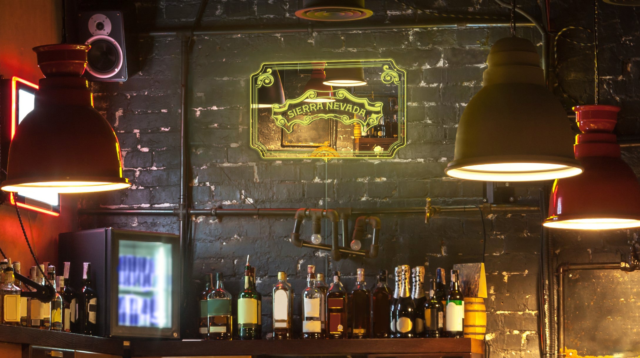 Sierra Neveda RGB LED Neon Sign with Elegant Mirror Backing