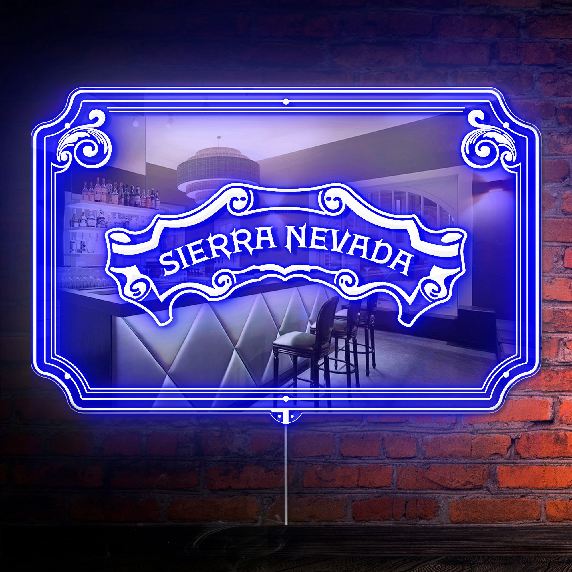 Sierra Neveda RGB LED Neon Sign with Elegant Mirror Backing