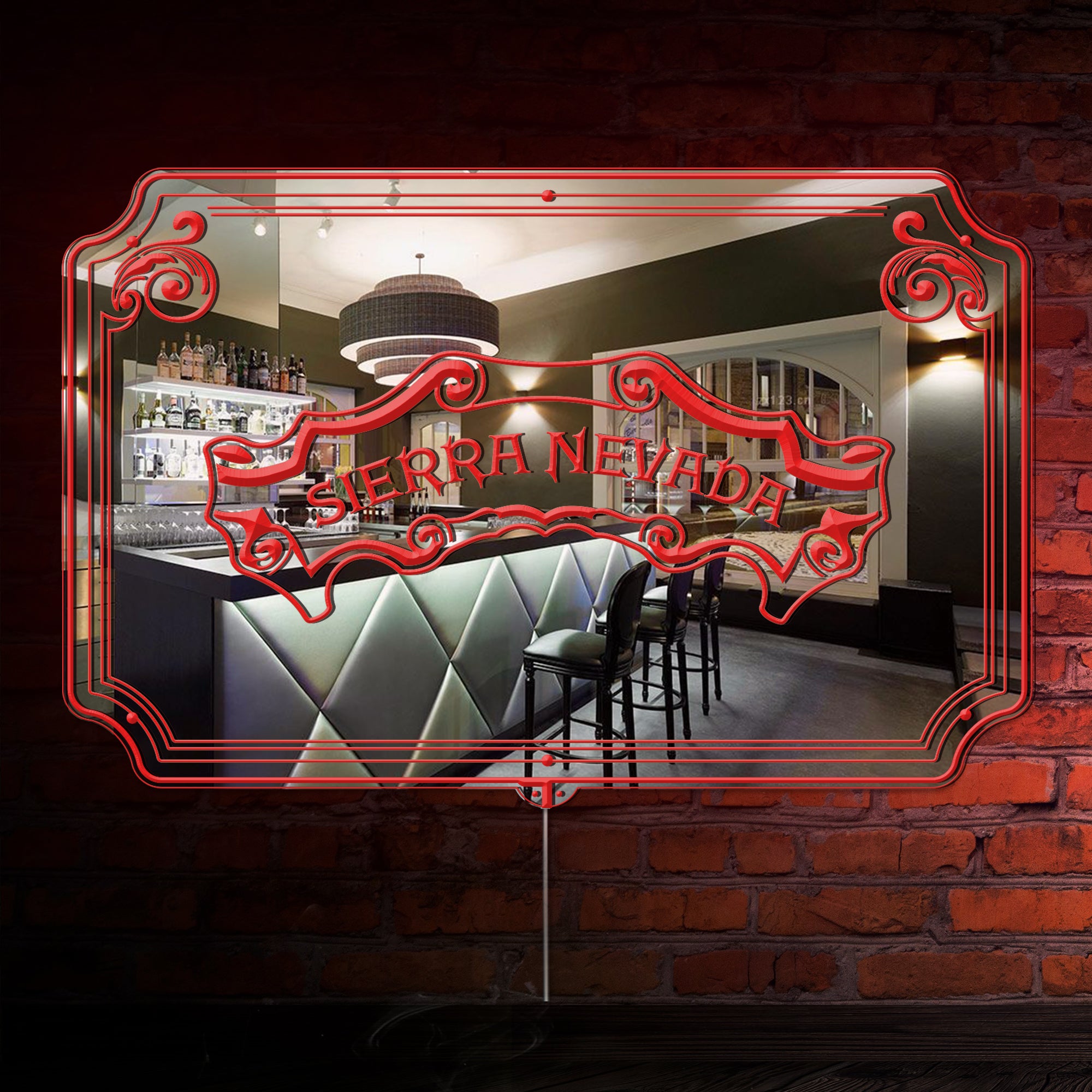 Sierra Neveda RGB LED Neon Sign with Elegant Mirror Backing