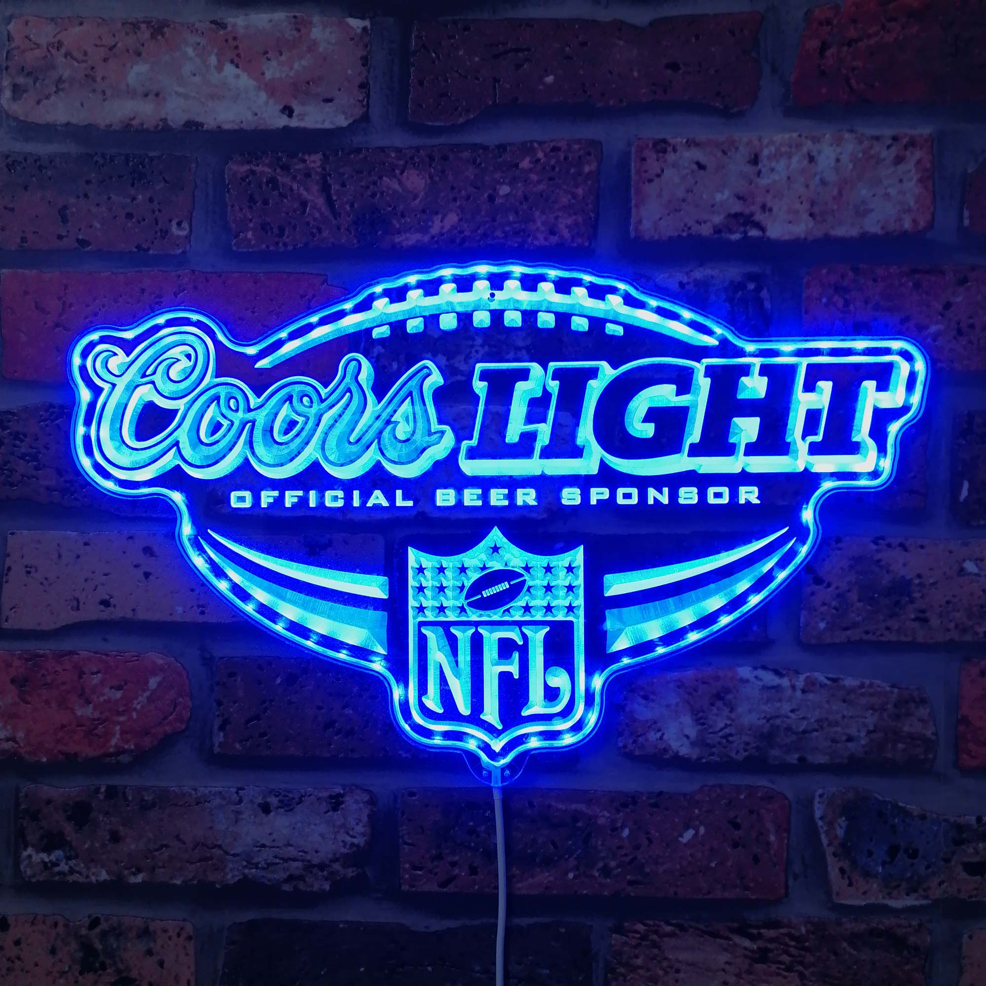 coors light nfl Dynamic RGB Edge Lit LED Sign