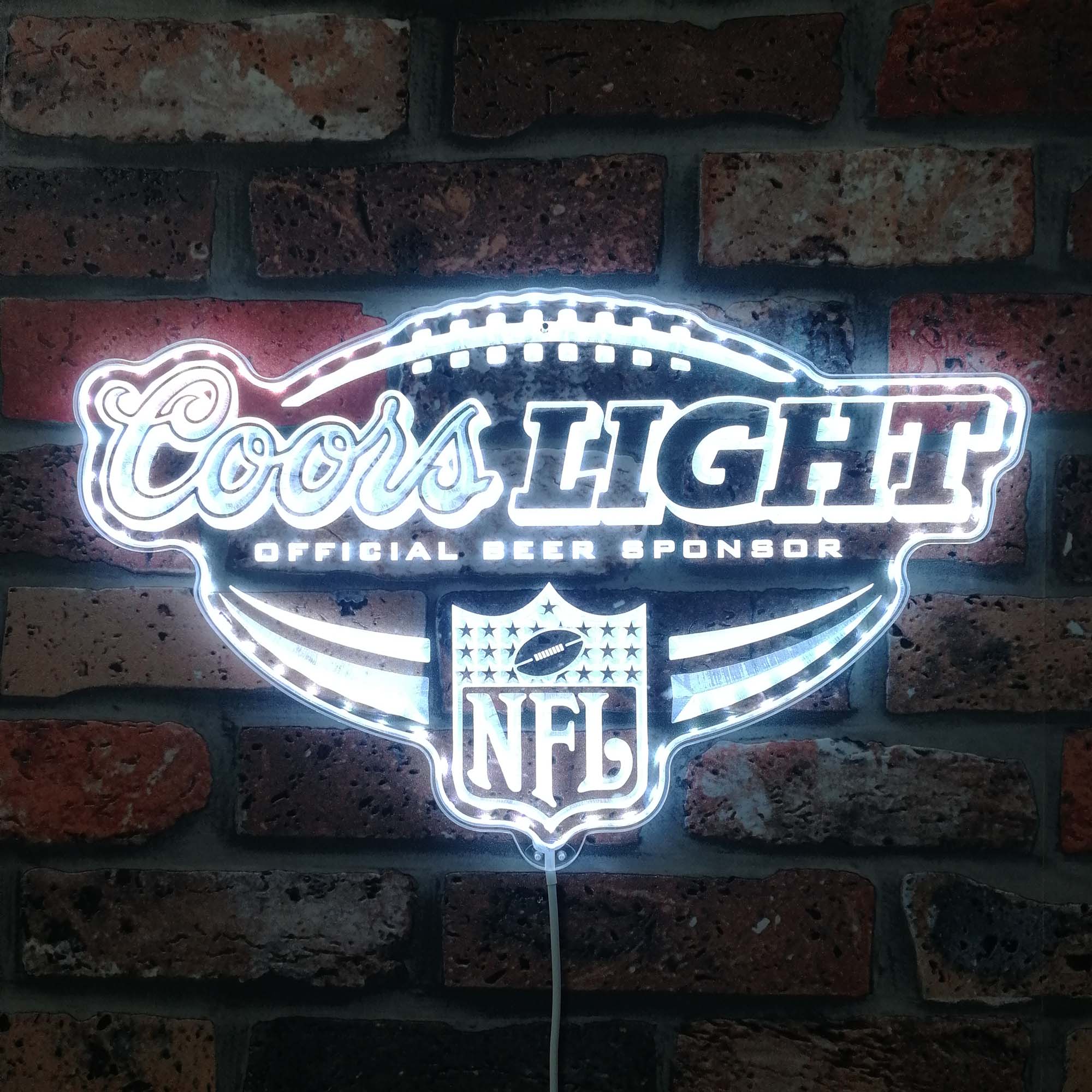 coors light nfl Dynamic RGB Edge Lit LED Sign