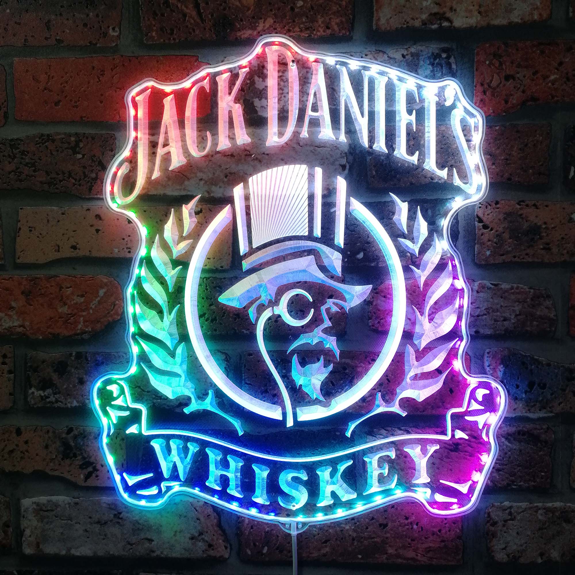 Jack Daniel's whiskey Dynamic RGB Edge Lit LED Sign