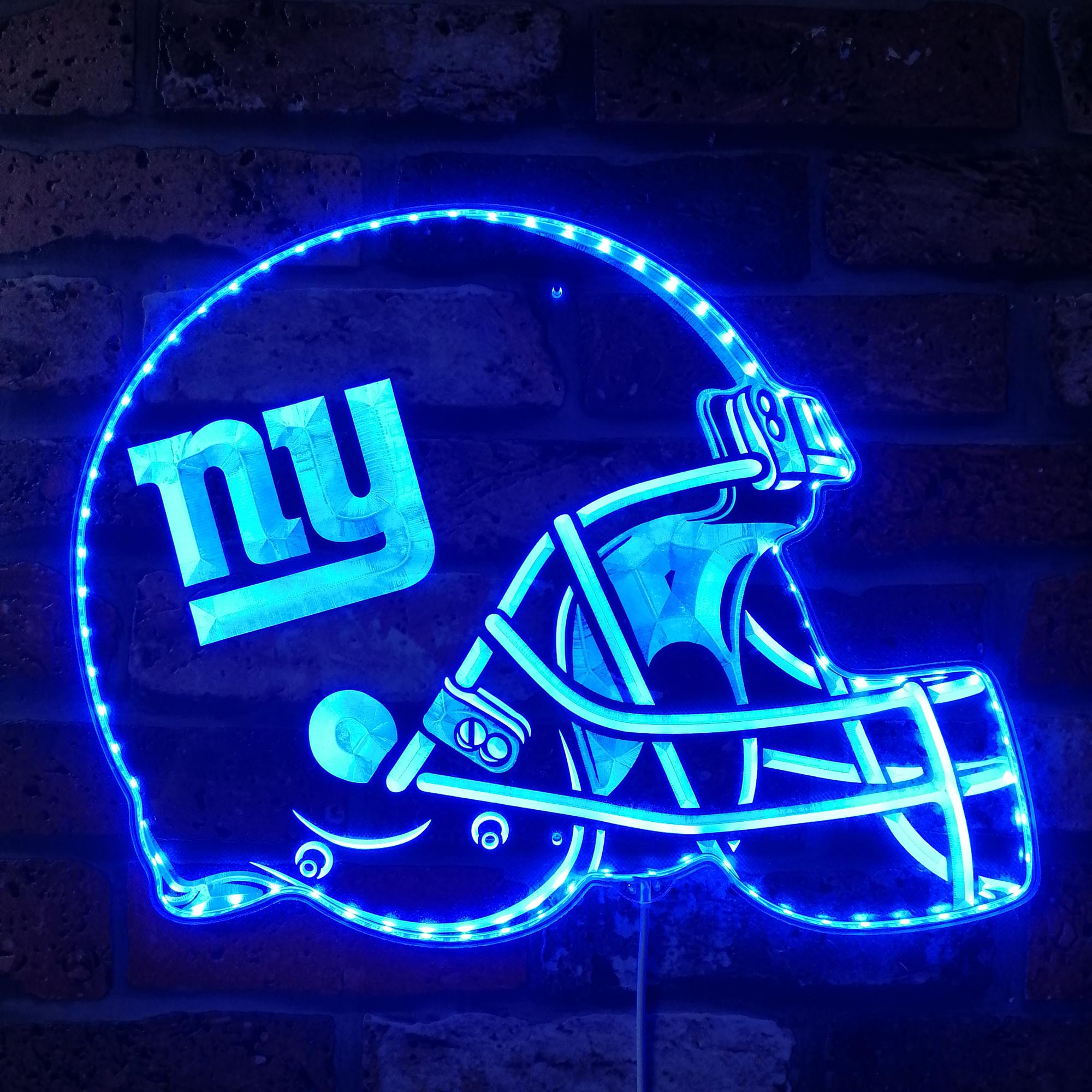 NFL New York Giants Football Dynamic RGB Edge Lit LED Sign