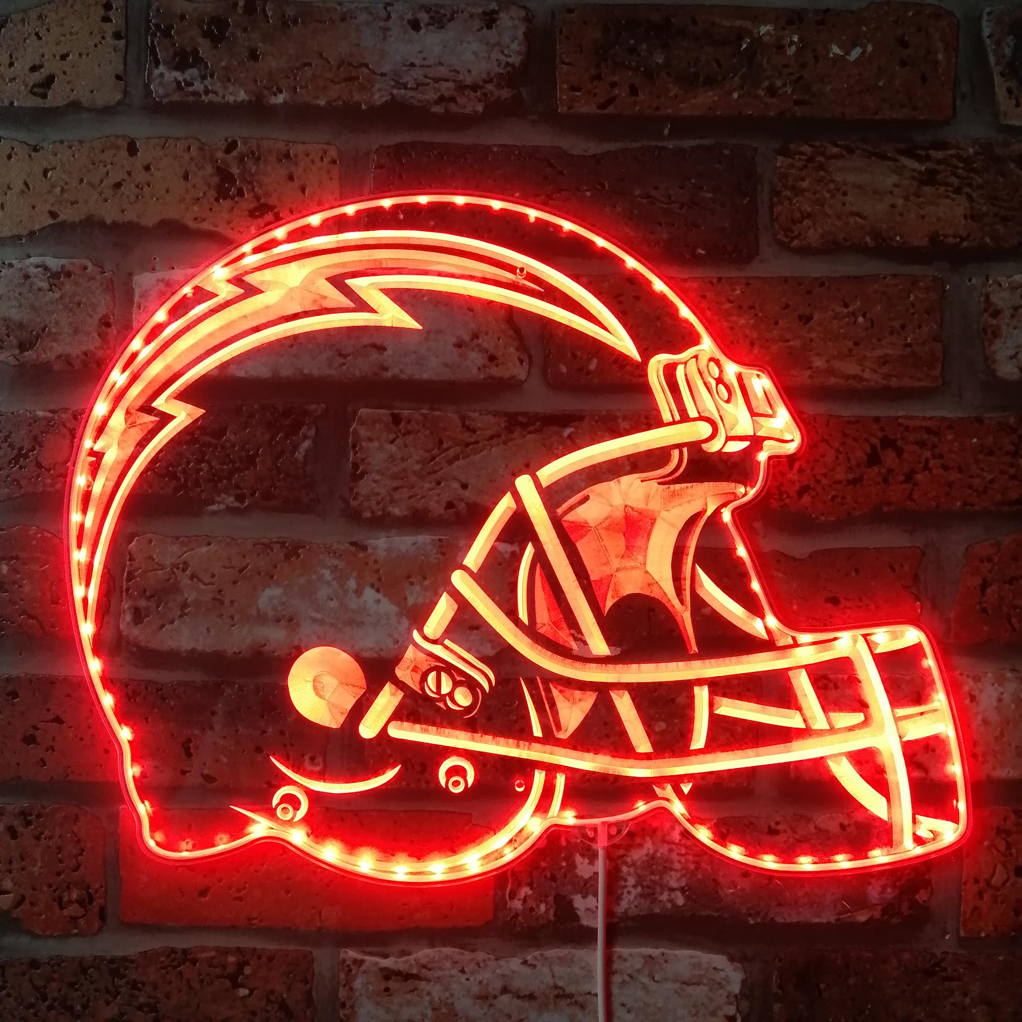 NFL San Diego Chargers Football Dynamic RGB Edge Lit LED Sign