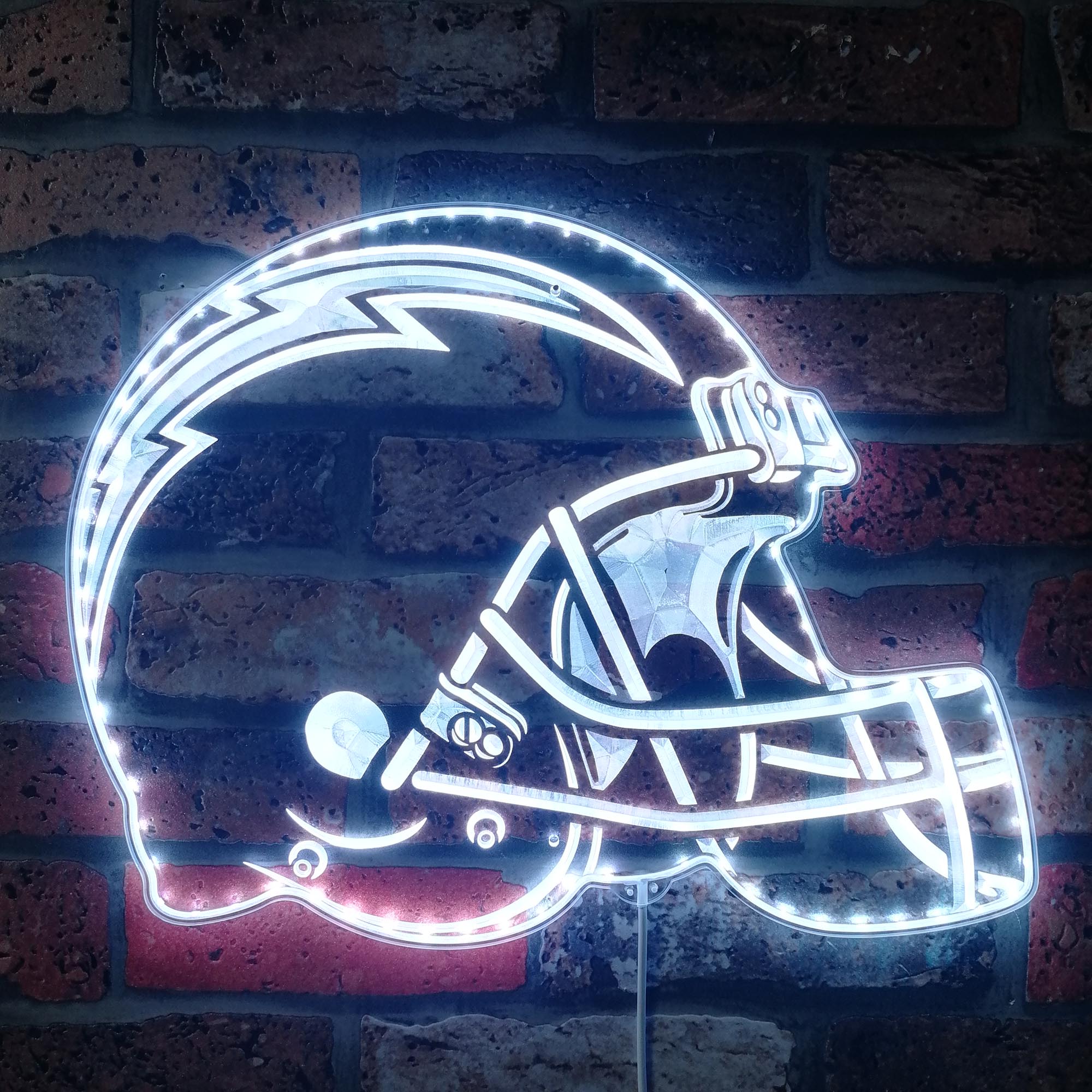 NFL San Diego Chargers Football Dynamic RGB Edge Lit LED Sign