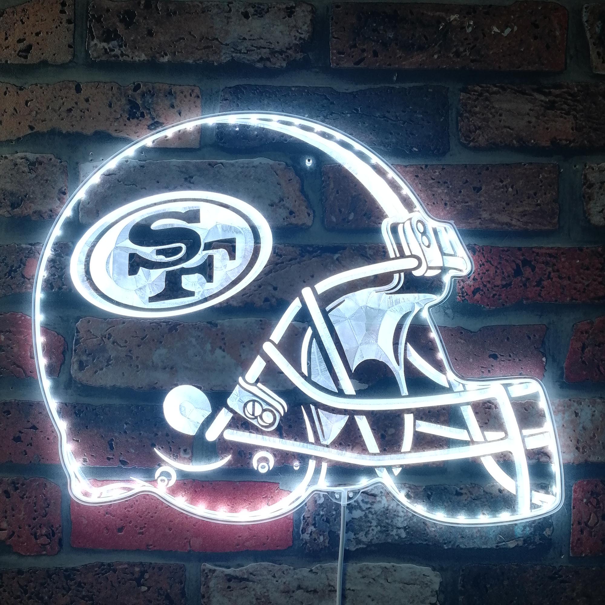 NFL San Francisco 49ers Football Dynamic RGB Edge Lit LED Sign