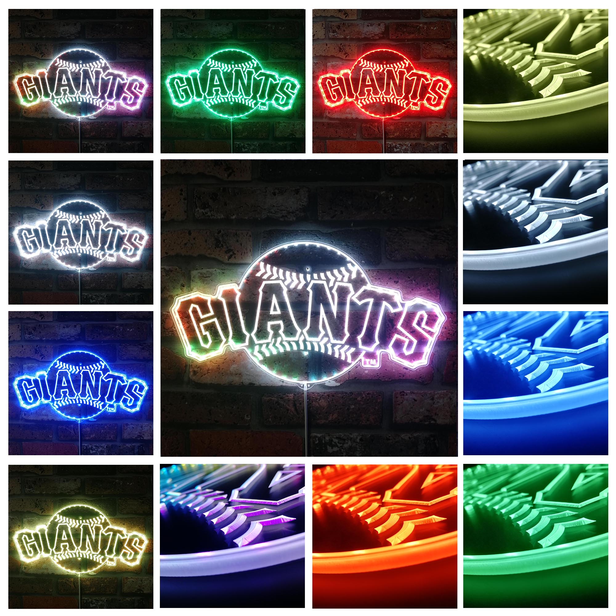 New York Giants Dynamic RGB Edge Lit LED Sign